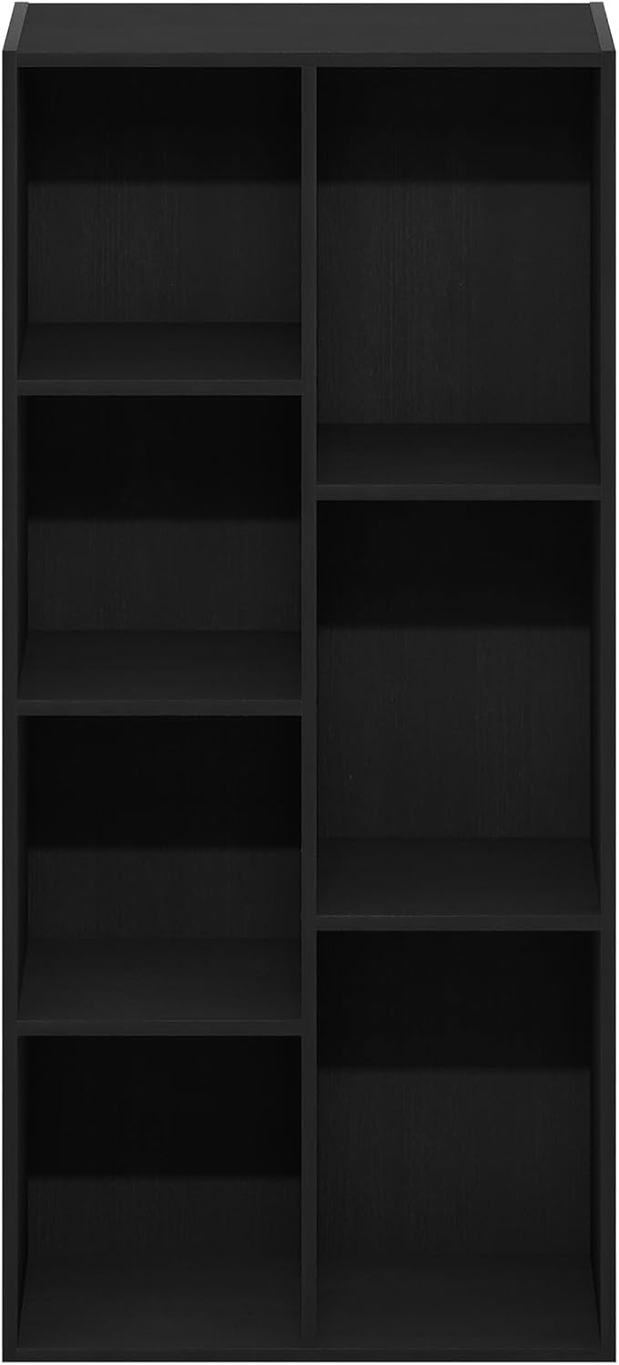 Furinno Luder 7-Cube Reversible Open Shelf, Blackwood