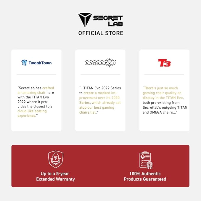 Secretlab Titan Evo House Lannister Gaming Chair - Reclining - Ergonomic & Comfortable Computer Chair with 4D Armrests - Magnetic Head Pillow & Lumbar Support - Small - Red/Gold - Leatherette