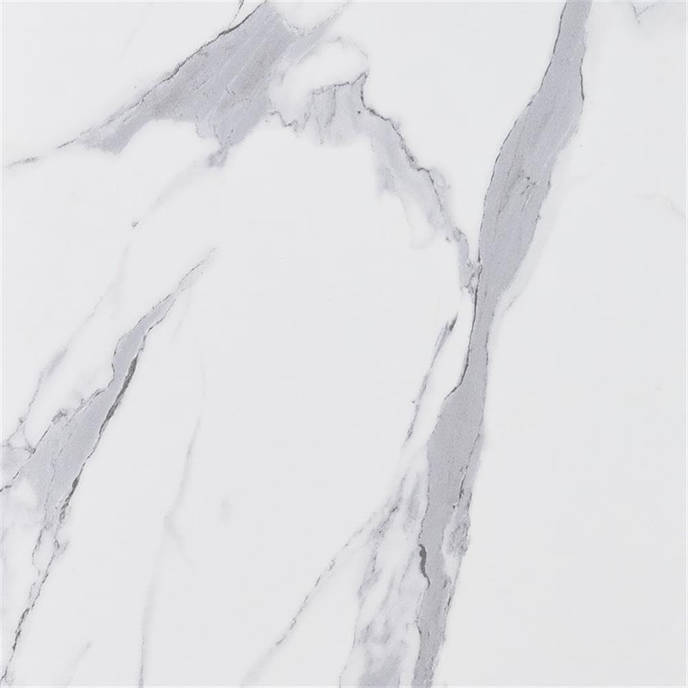 Convenience Concepts Newport Harri Console Table 36" - Modern Sofa Table with Storage Shelves, One Drawer Narrow Entryway Hall Table for Living Room, White Faux Marble/White