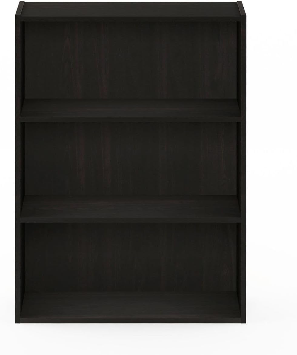 Furinno Pasir 3-Tier Open Shelf Bookcase, Blackwood