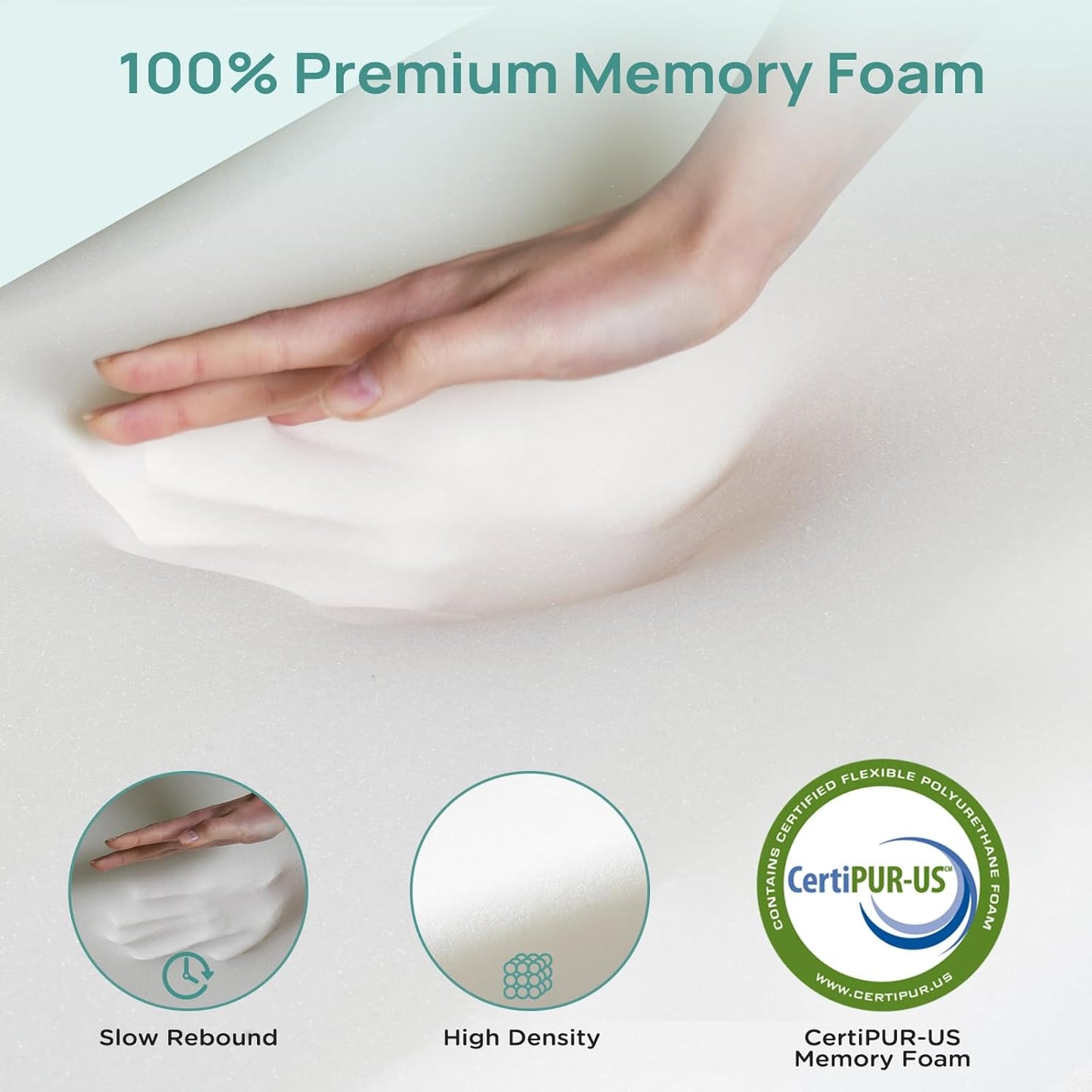 3 inch Firm Twin XL Mattress Topper for College Dorm, Memory Foam Bed Topper with Soft & Firm Options for Back Pain Relief, Mattress Topper with 2-Sided Cover, CertiPUR Certified, Dorm Bed