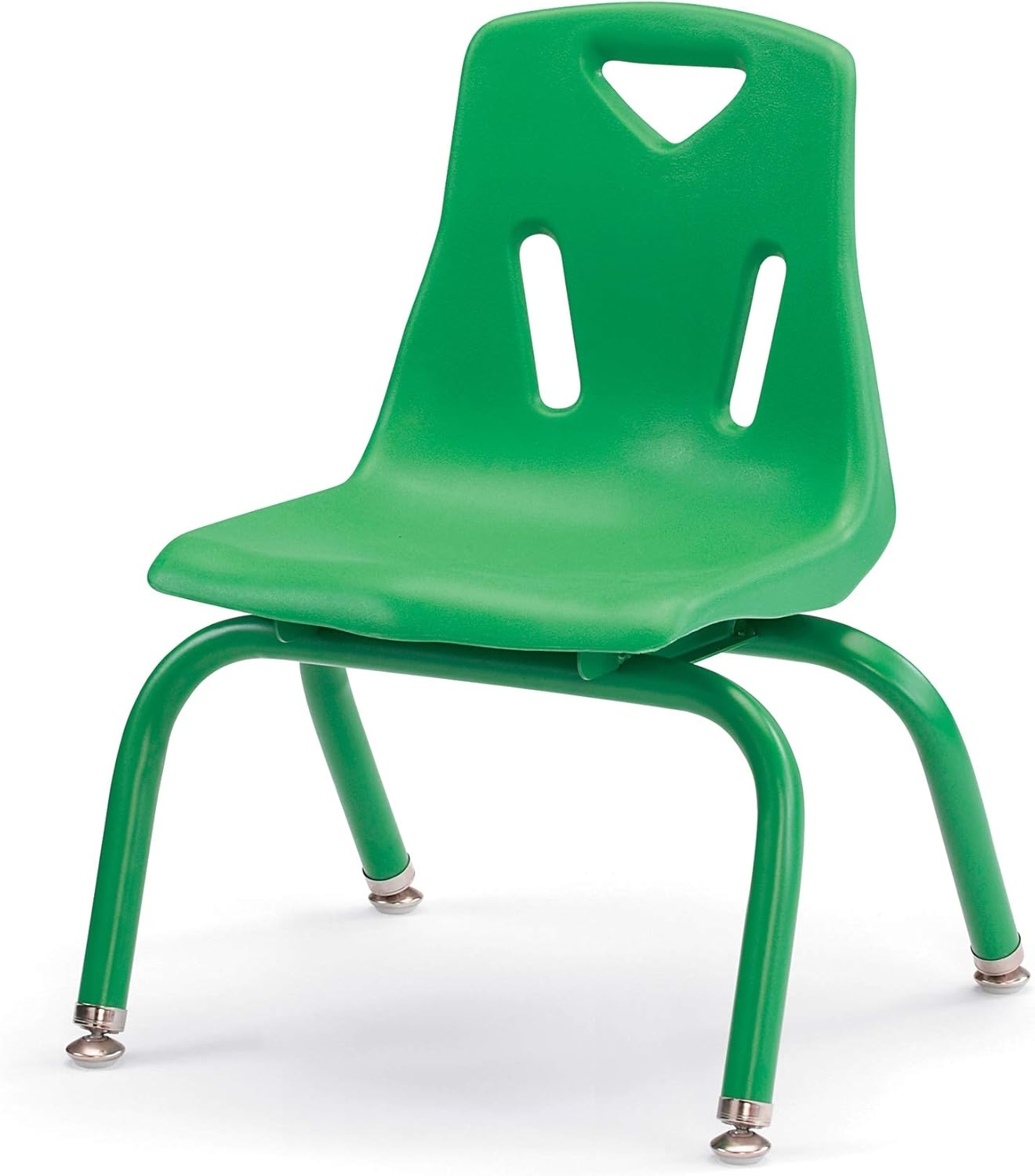 Berries Jonti-Craft 8120JC6119 Stacking Chairs with Powder-Coated Legs, 10" Height, Green, Pack of 6