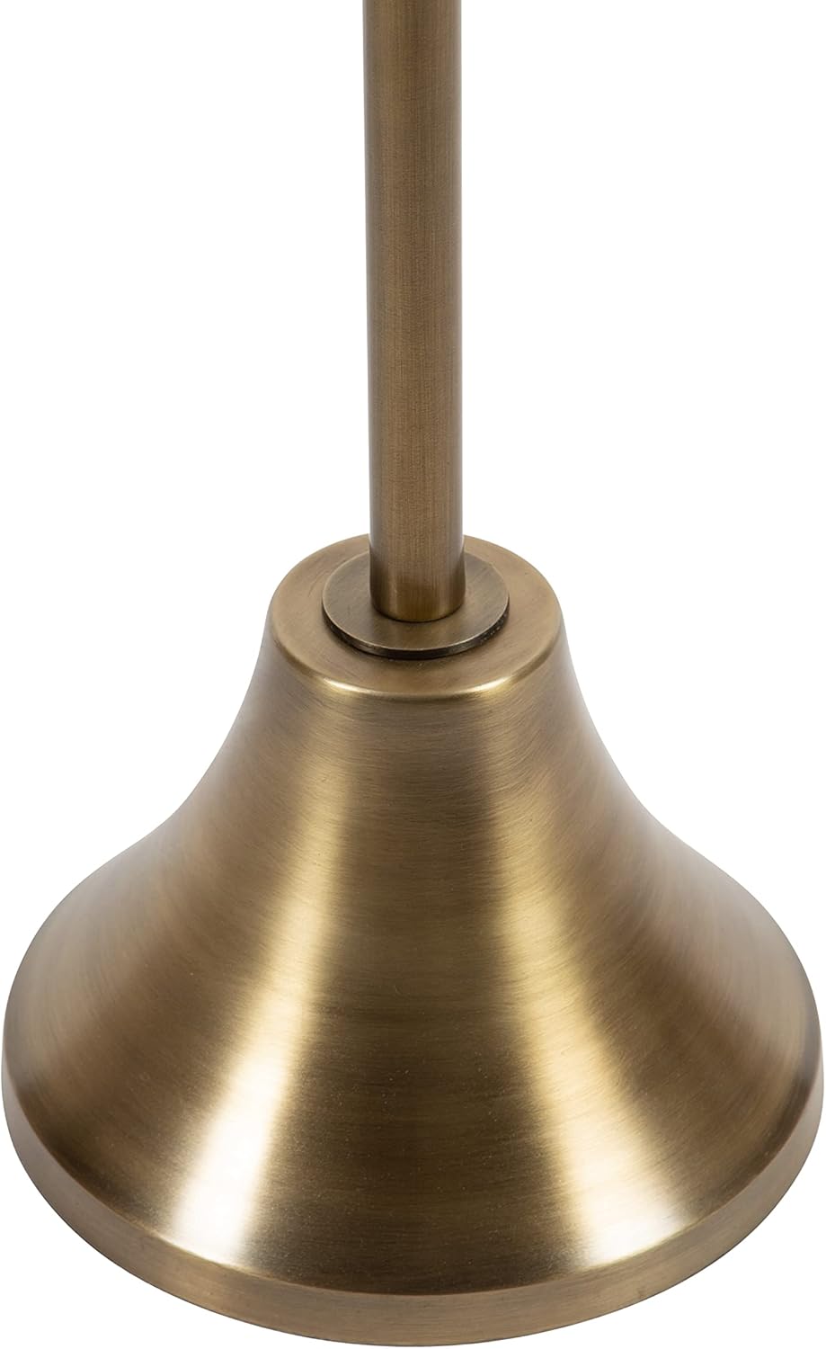 Kate and Laurel Sanzo Modern Round Pedestal Side Table; 15 x 15 x 24; Gold; Decorative End Table with Hammered Tabletop for Use as a Bedroom Nightstand or Living Room Accent