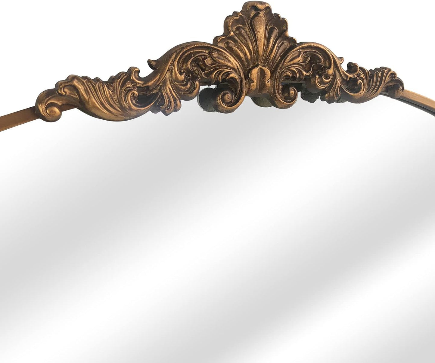 WAMIRRO Arched Mirror,Gold Traditional Vintage Ornate Baroque Mirror,Antique Brass Mirrors for Entryway/Fireplace/Living Room/Hallway/Bathroom.36 X30 Gold