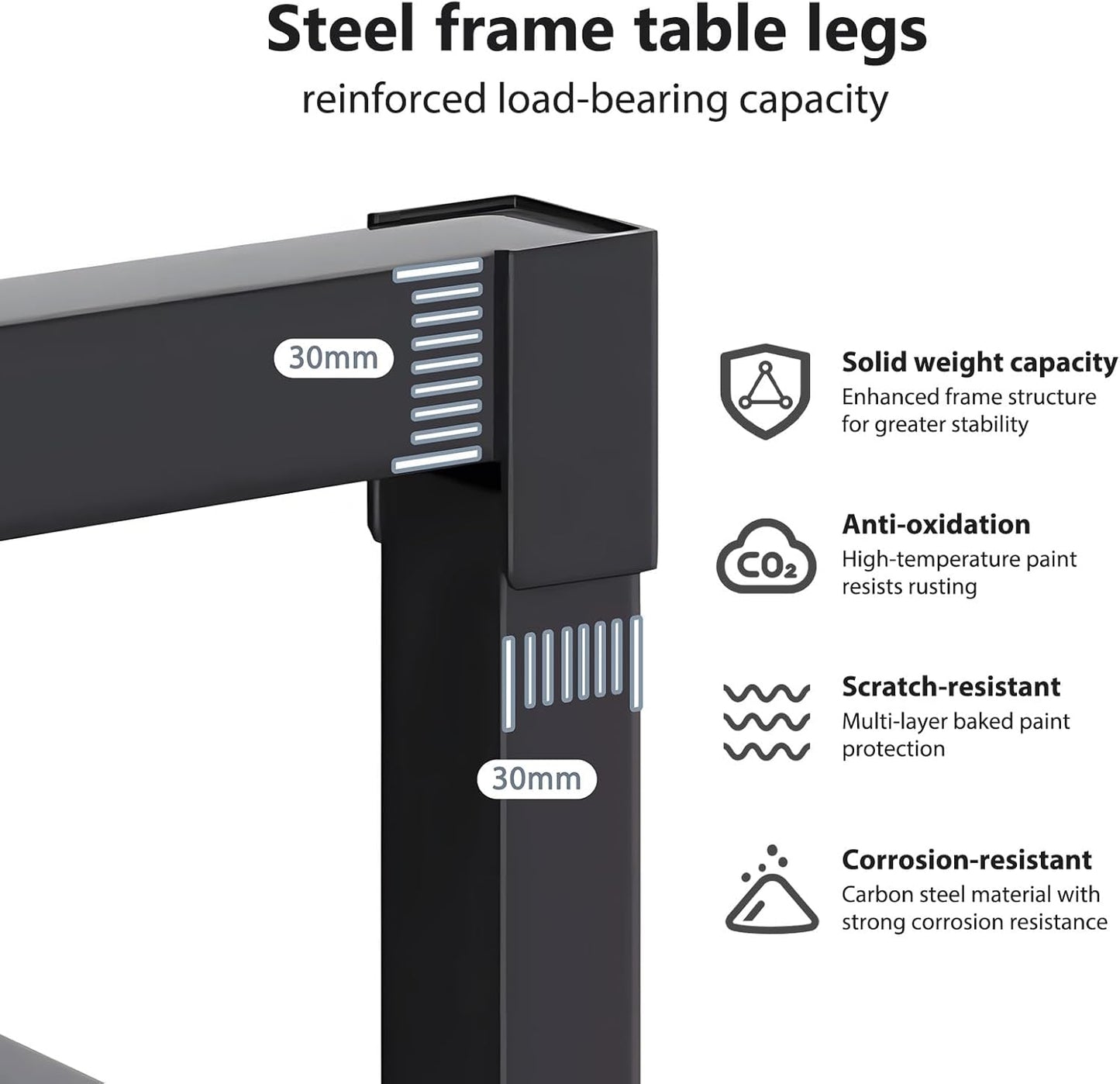 DlandHome 71 inches X-Large Computer Desk, Composite Wood Board, Decent and Steady Home Office Desk/Workstation/Table,Black,23.6Wide