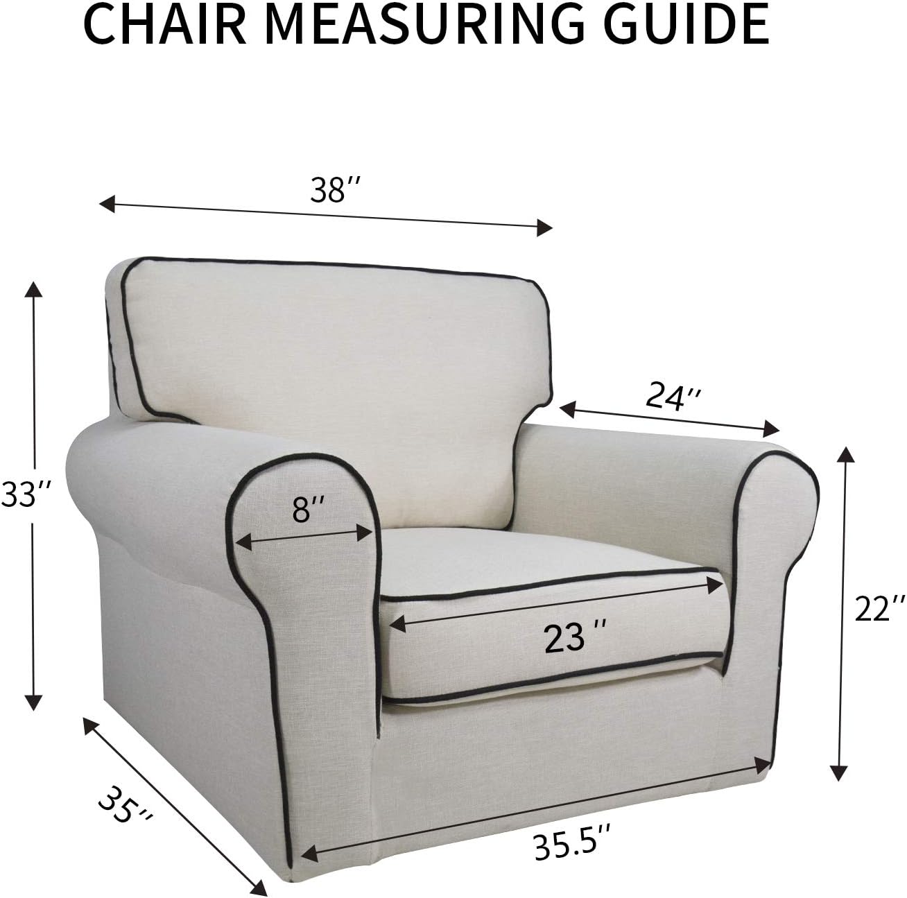 PureFit Reversible Sofa Cover Water Resistant Chair Couch Cover, Machine Washable Furniture Cover with Non-Slip Foam and Adjustable Strap for Dogs, Pets (Chair, Pink/Ivory)