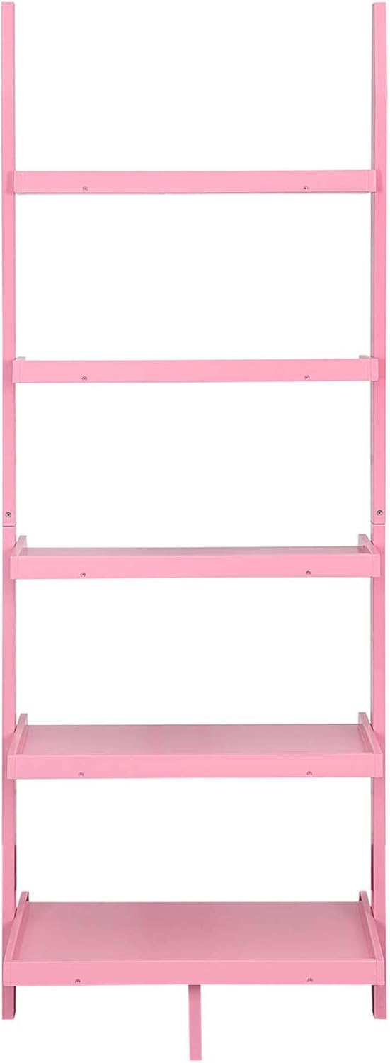 Convenience Concepts American Heritage Bookshelf Ladder, Light Pink