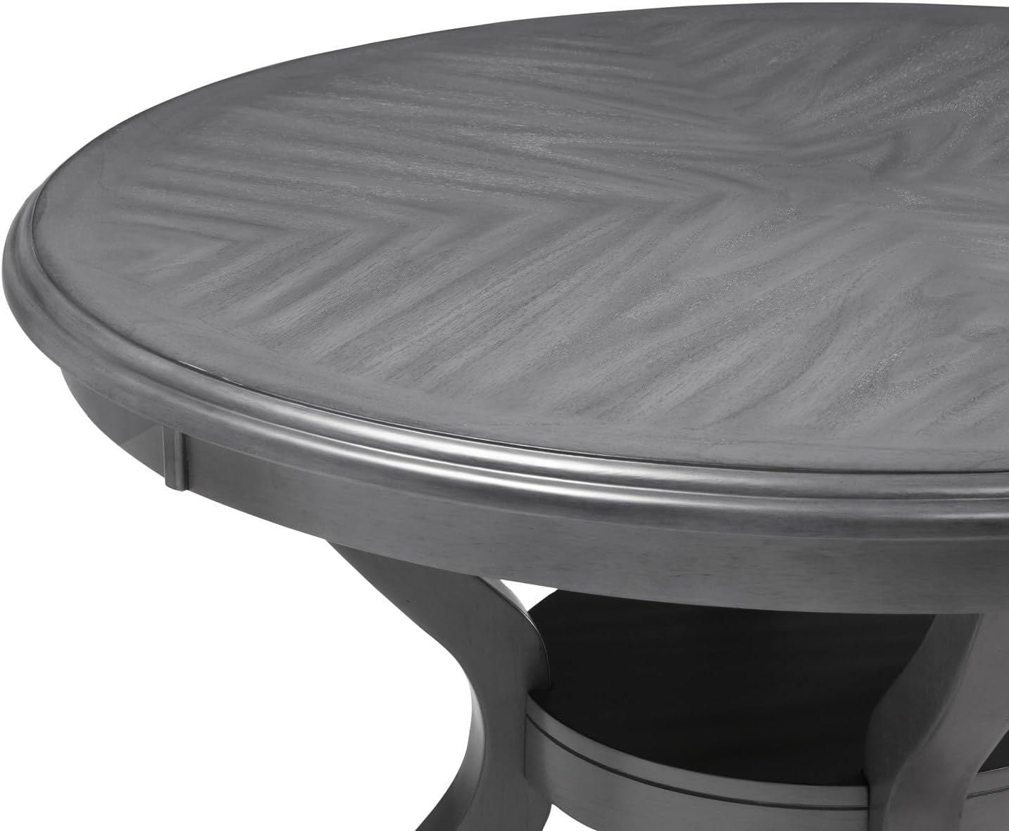 New Classic Furniture Cori 5-Piece Round Dining Set with 1 Table and 4 Chairs, Gray