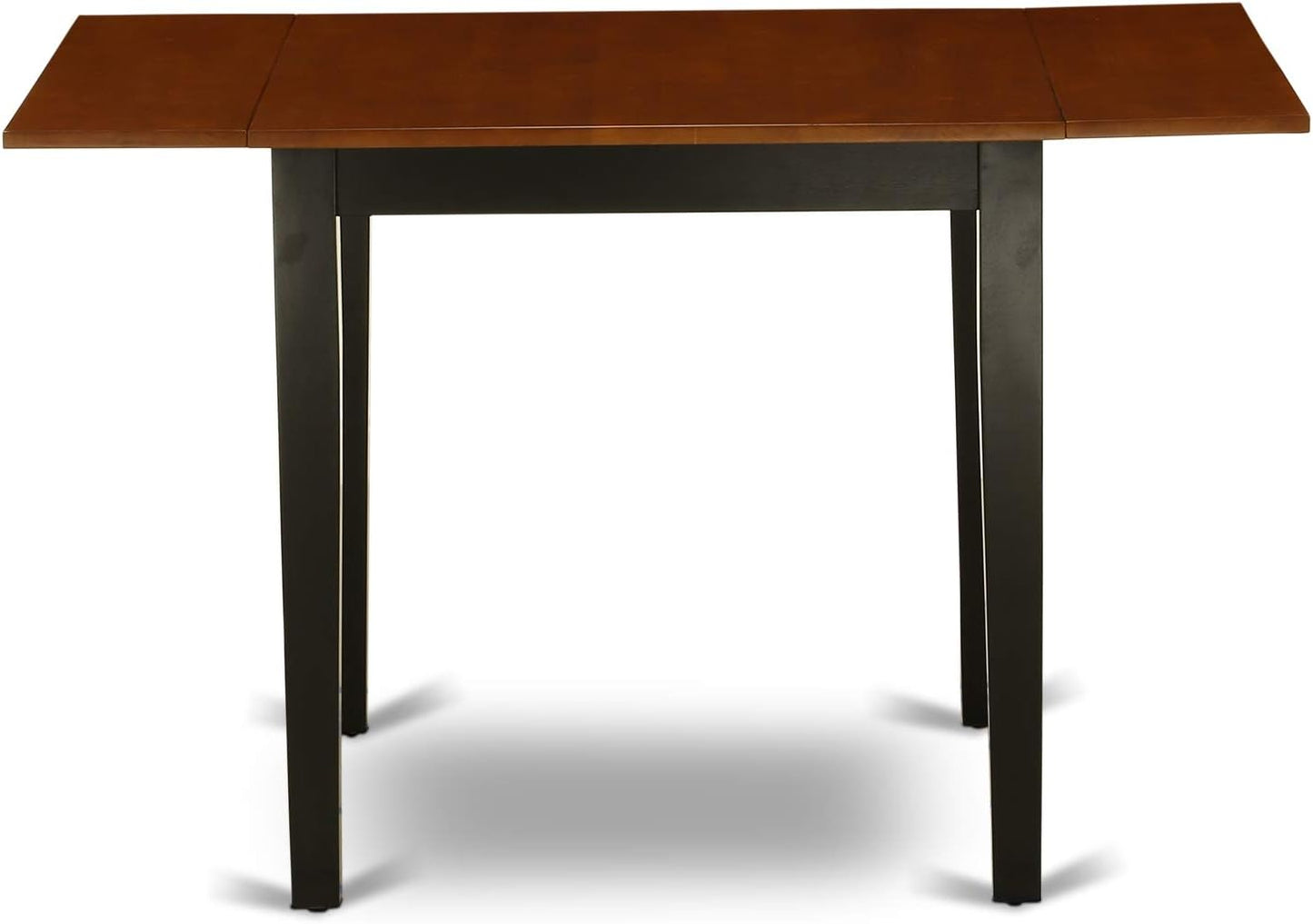 East West Furniture NDAV3-BCH-W 3 Piece Dining Set Contains a Rectangle Dining Room Table with Dropleaf and 2 Kitchen Chairs, 30x48 Inch, Black & Cherry