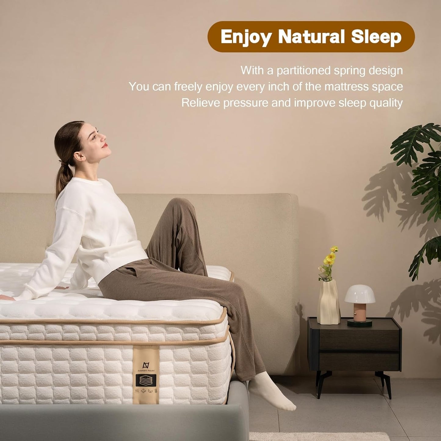 King Size Mattress, 12 Inch Hybrid King Mattress in a Box, Medium Firm Mattresses with Memory Foam & Pocket Springs, Pressure Relief, Cool Fresh Sleep, Enhanced Edge support, 80" x 76"