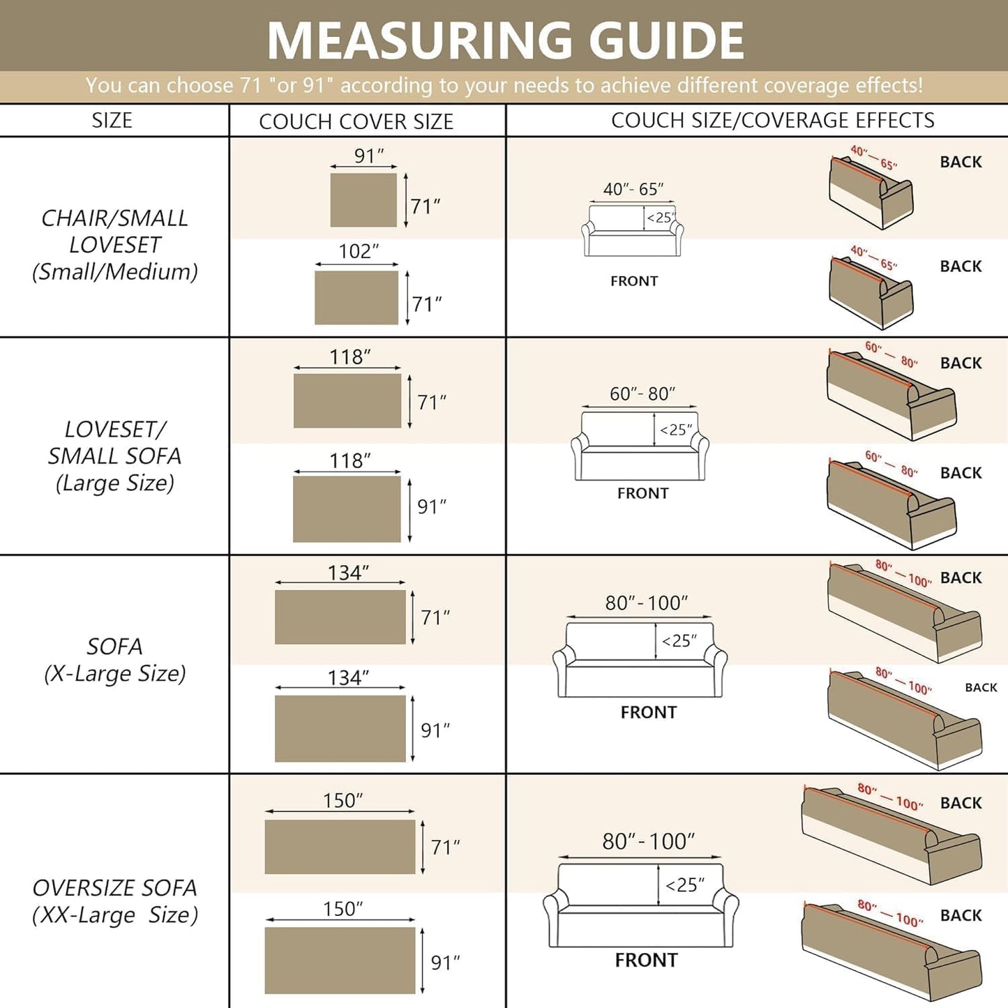 MYSKY HOME Couch Covers for 3 Cushion Couch Sofa, Chenille L Shape Sectional Couch Cover - Pet-Friendly, Machine Washable, Non-Slip Sofa Protector for Dogs, Kids, 71"x118", Grey Blur Mottling