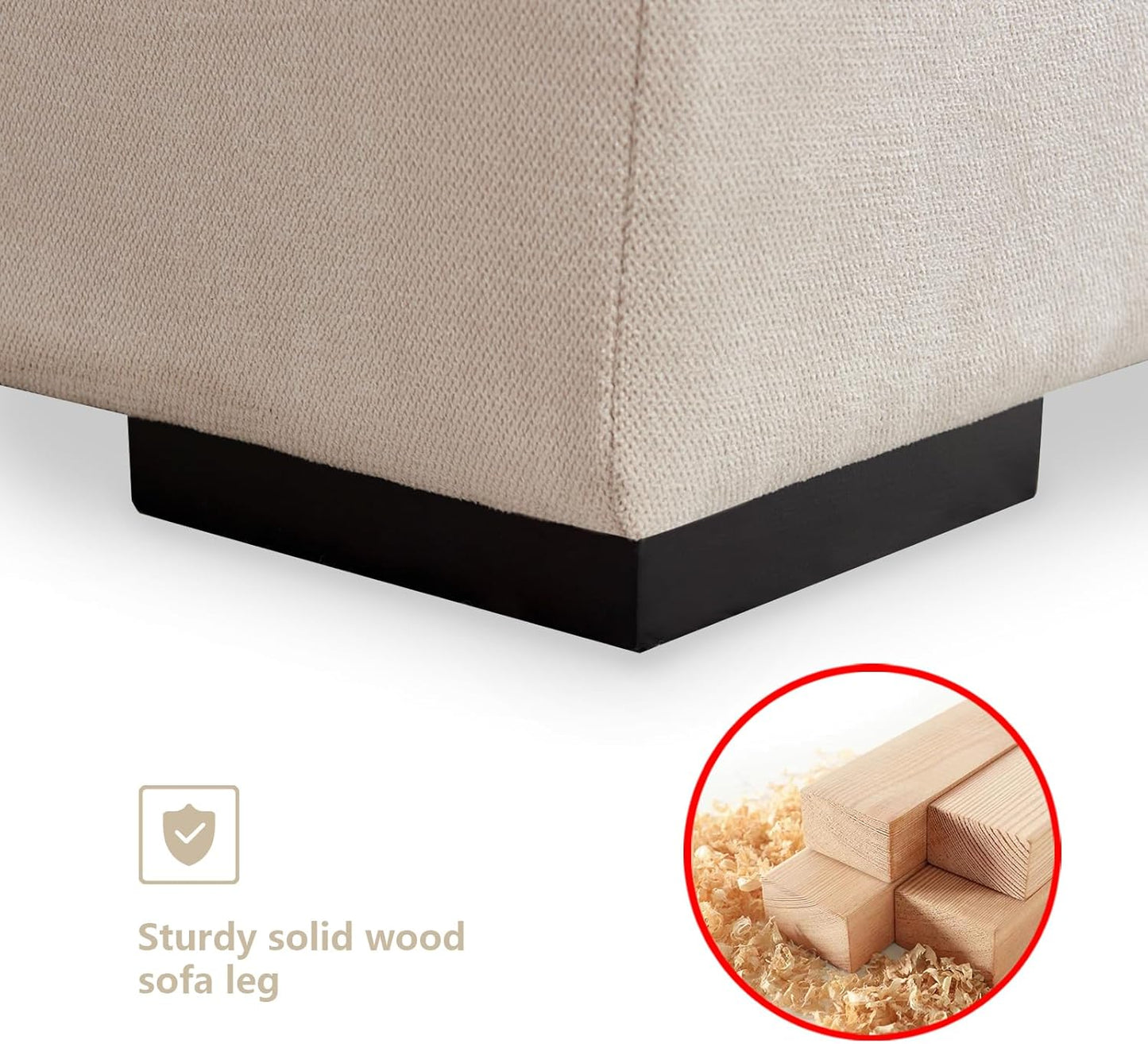 Modern L-Shaped Sectional Sofa with Chaise Lounge Furniture Set , Minimalist Style Comfy Chenille Upholstery Corner Couch with Throw Pillows ,Free Combination Convertible Sofa&Couches for Living Room