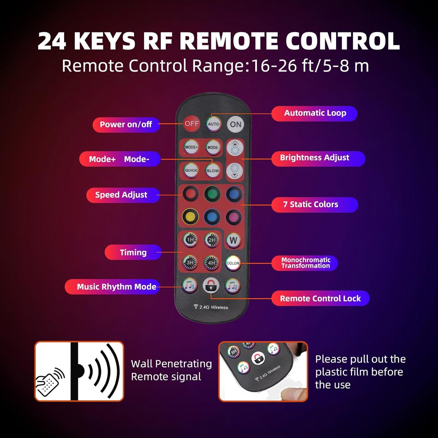 2 Pack 16 Inch LED Lighted Liquor Bottle Display Shelf, 3 Tier LED Bar Shelves, RGB Acrylic Bar Shelf with RF & App Control, 7 Colors, Music Sync& 1-4H Timming, Wine Rack Stand for Bar, KTV, Party