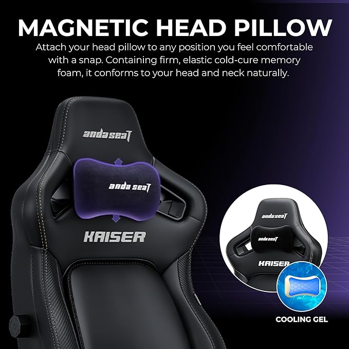 Anda Seat Kaiser 4 XL Gaming Chairs for Adults - Ergonomic Purple PVC Leather Gaming Chair with 6D Armrest, Comfortable Office Seat with Lumbar Support, Heavy Duty Wide Gamer Seat