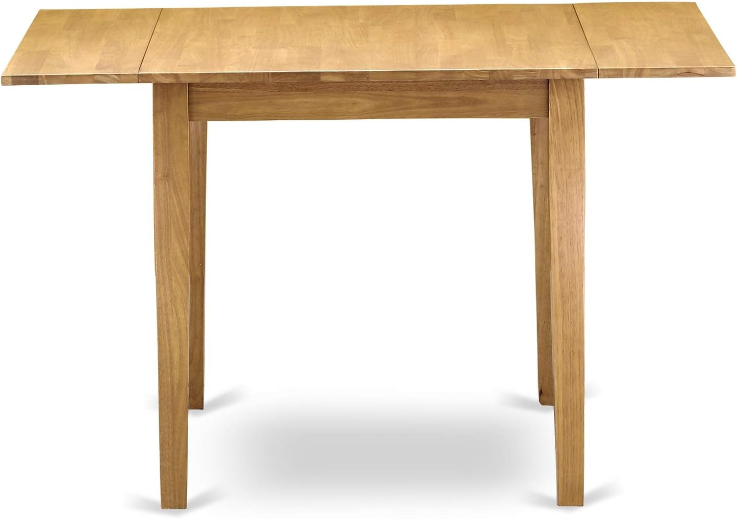 East West Furniture NDVA3-OAK-W 3 Piece Modern Dining Table Set Contains a Rectangle Wooden Table with Dropleaf and 2 Dining Chairs, 30x48 Inch, Oak