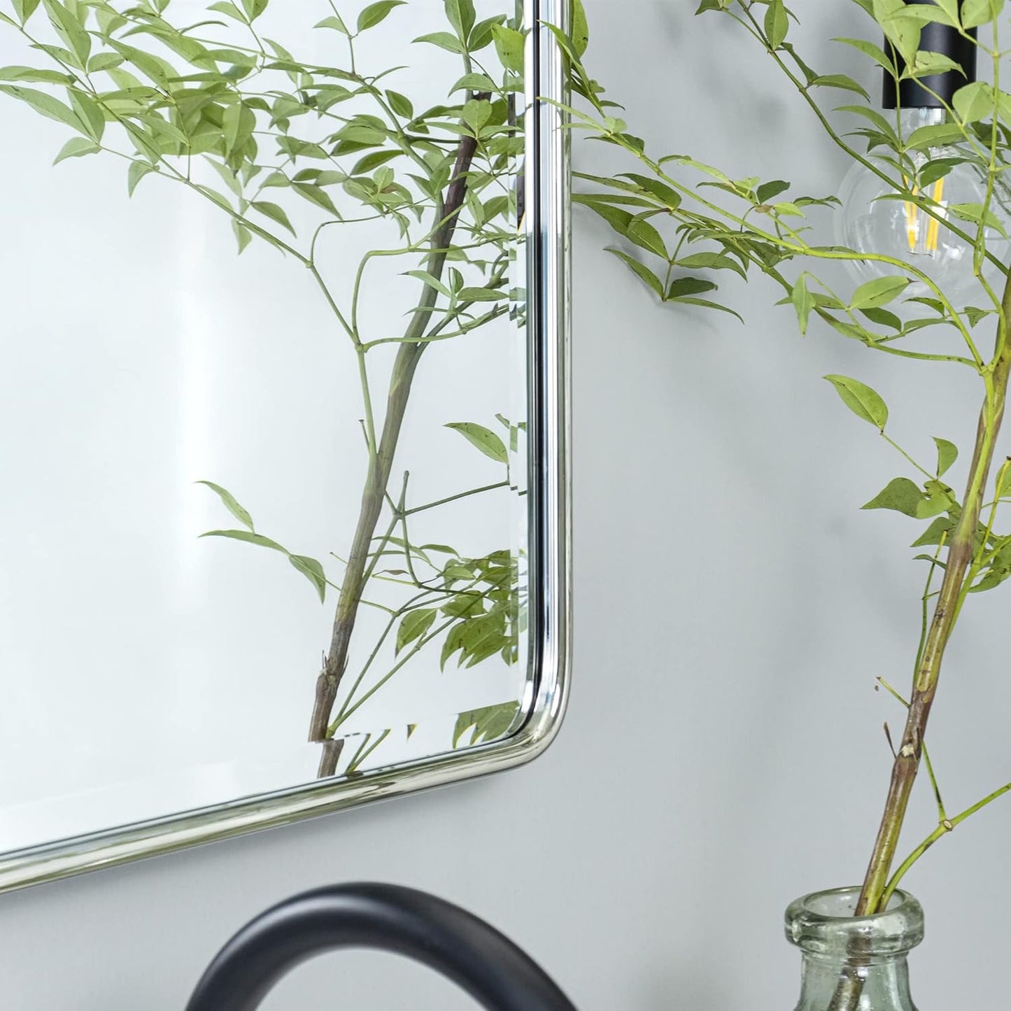 TEHOME 30x40'' Chrome Pivot Mirror Bathroom Tilt Vanity Mirror Large 40x30'' Polished Nickel Metal Framed Rectangle Tilting Beveled Vanity Mirrors for Wall, Vertical