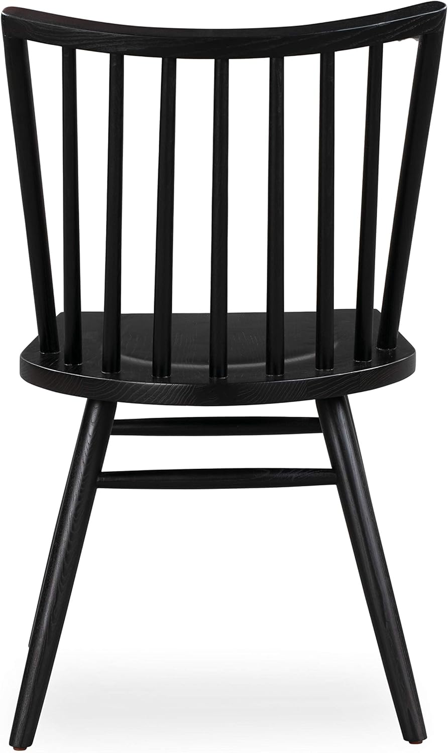 POLY & BARK Talia Dining Chair, Ash Wood, Black