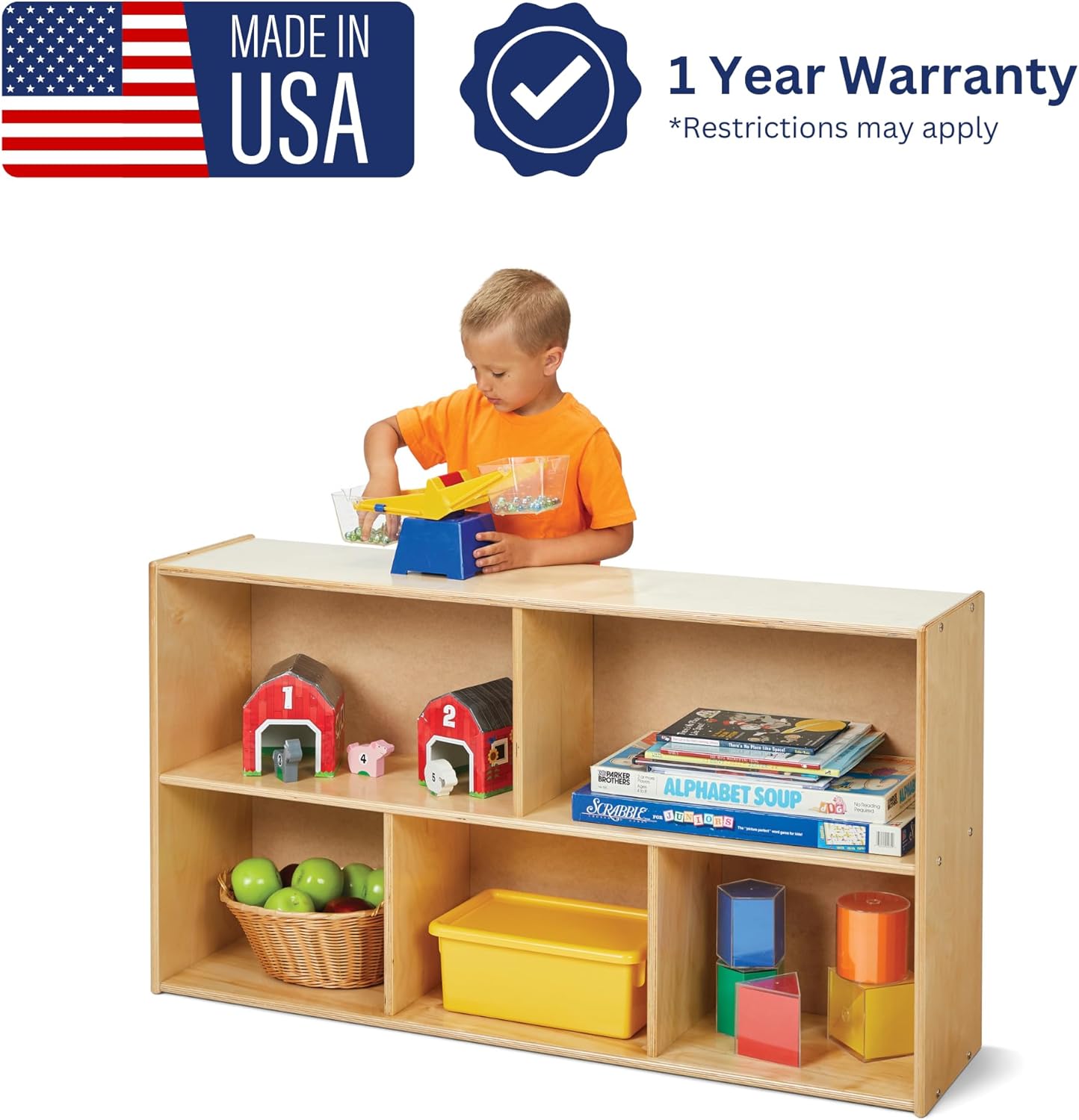 Young Time Jonti-Craft 7143YT Low Single Storage Shelves - Kids Classroom Shelf