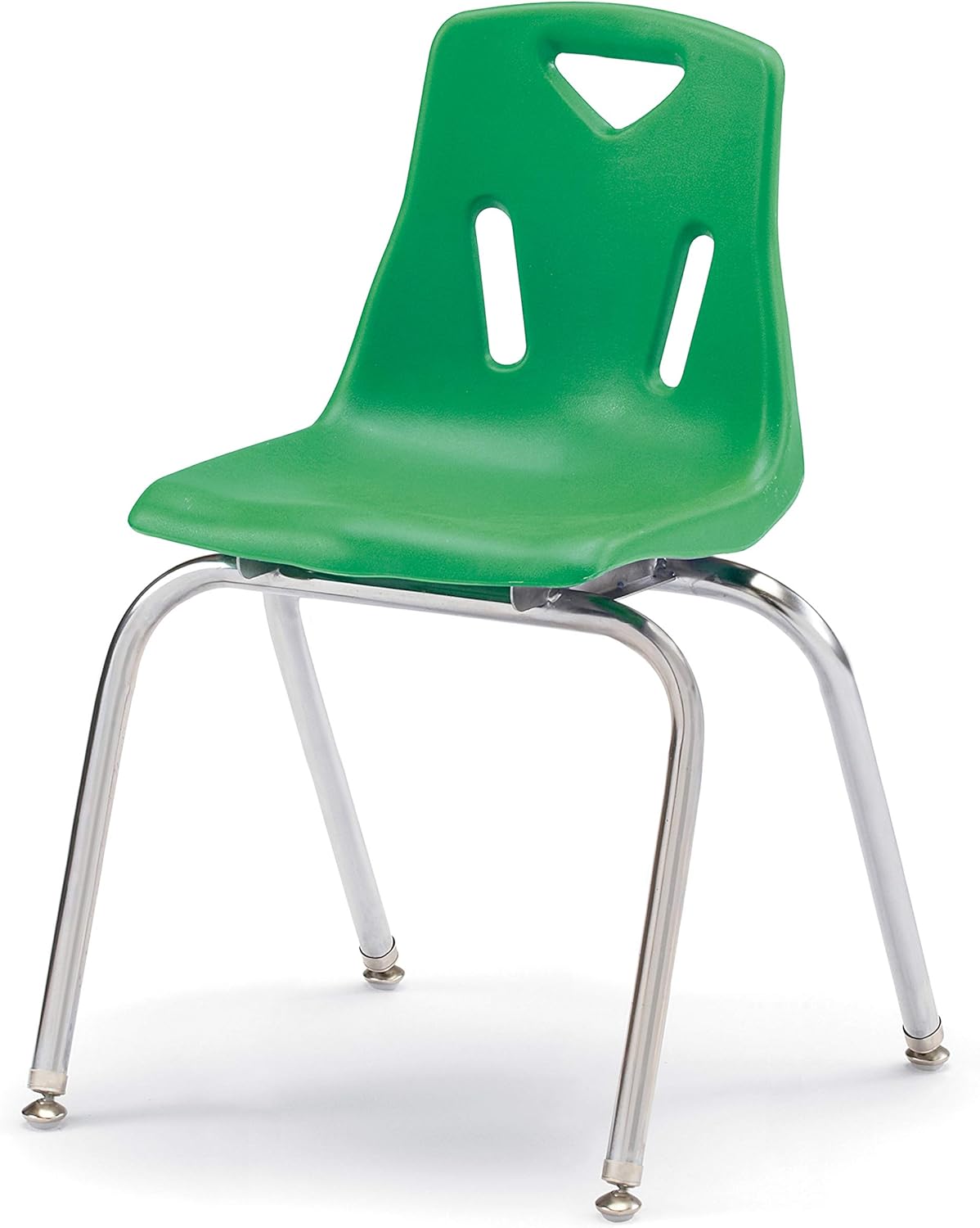 Berries Jonti-Craft 8148JC6119 Stacking Chairs with Chrome-Plated Legs, 18" Height, Green, Pack of 6