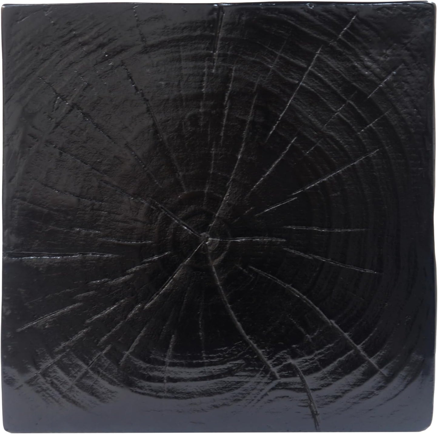 Christopher Knight Home Bard 27.75" Square Living Room Side Table, Wood-Like Distressed Finish End Table, Decorative Accent Table for Indoor Outdoor Usage, Space Saving Furniture, Black