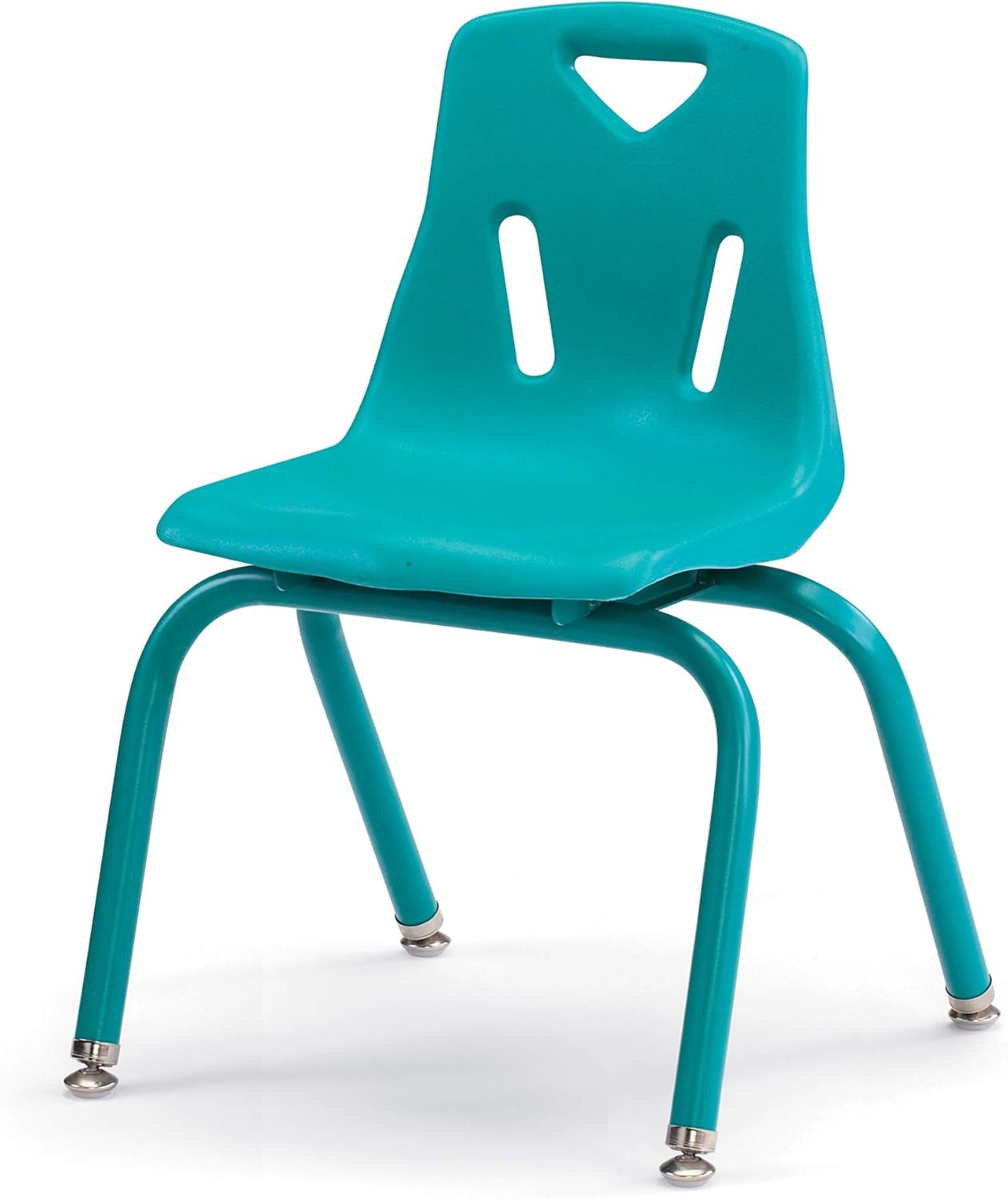 Berries Jonti-Craft 8124JC6005 Stacking Chairs with Powder-Coated Legs, 14" Height, Teal, Pack of 6