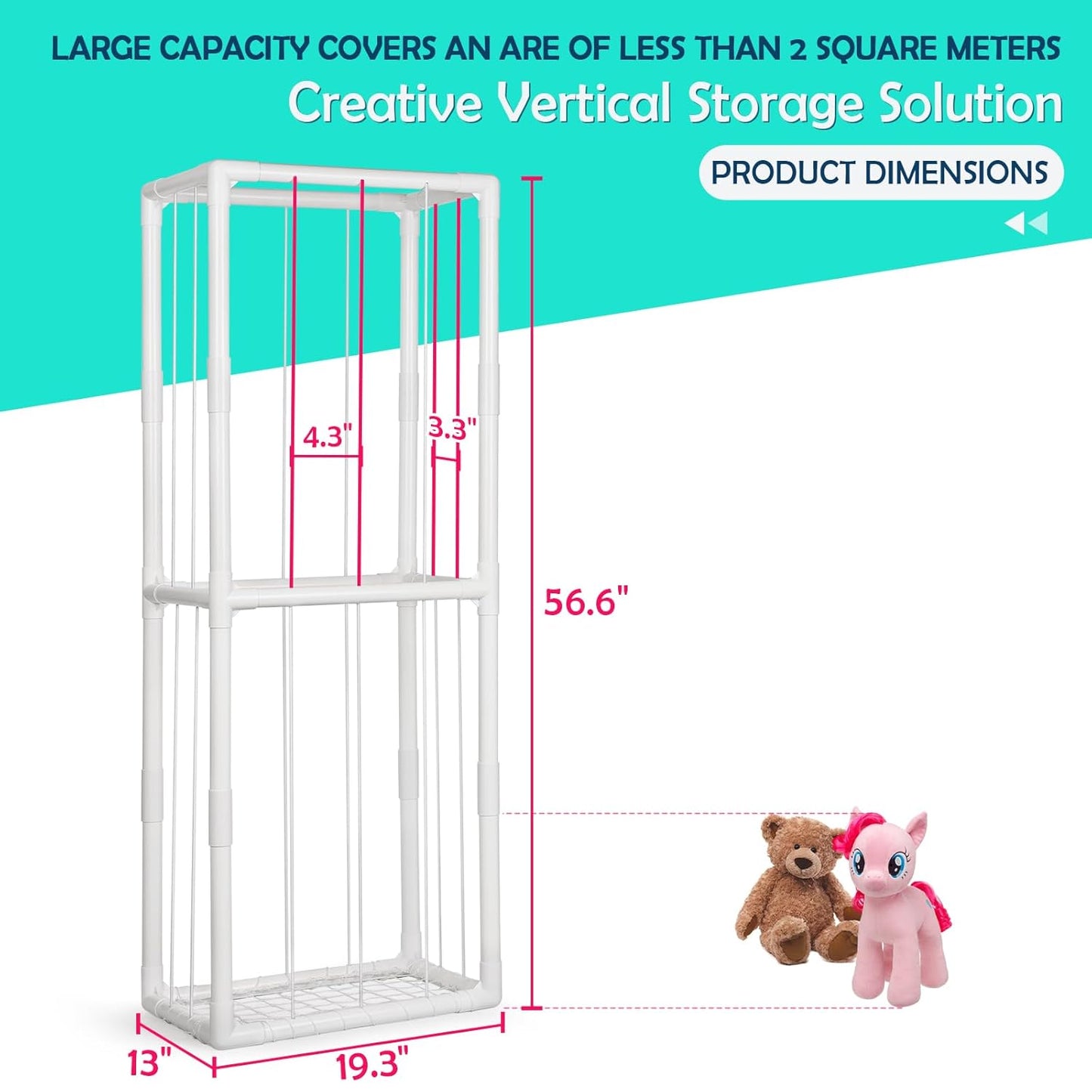 Stuffed Animal Zoo Storage Stuffed Animal Holder PVC Plush Storage Organizer Shelf with Elastic Band for Nursery Play Room Bedroom