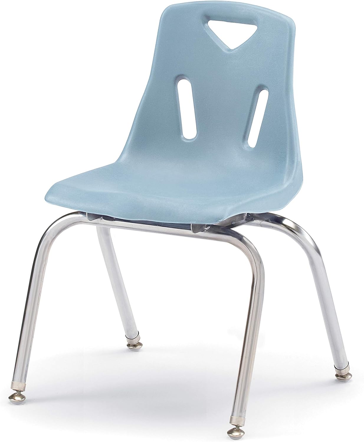 Berries Jonti-Craft 8146JC6131 Stacking Chairs with Chrome-Plated Legs, 16" Height, Coastal Blue, Pack of 6