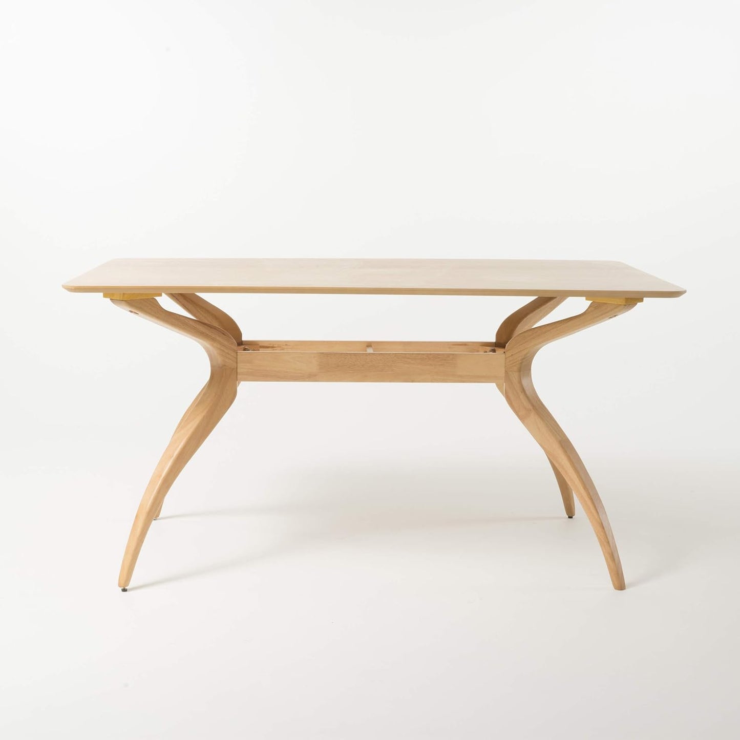 Christopher Knight Home Idalia Curved Leg Rectangular Dining Set, 5-Pcs Set, Natural Oak / Green Tea