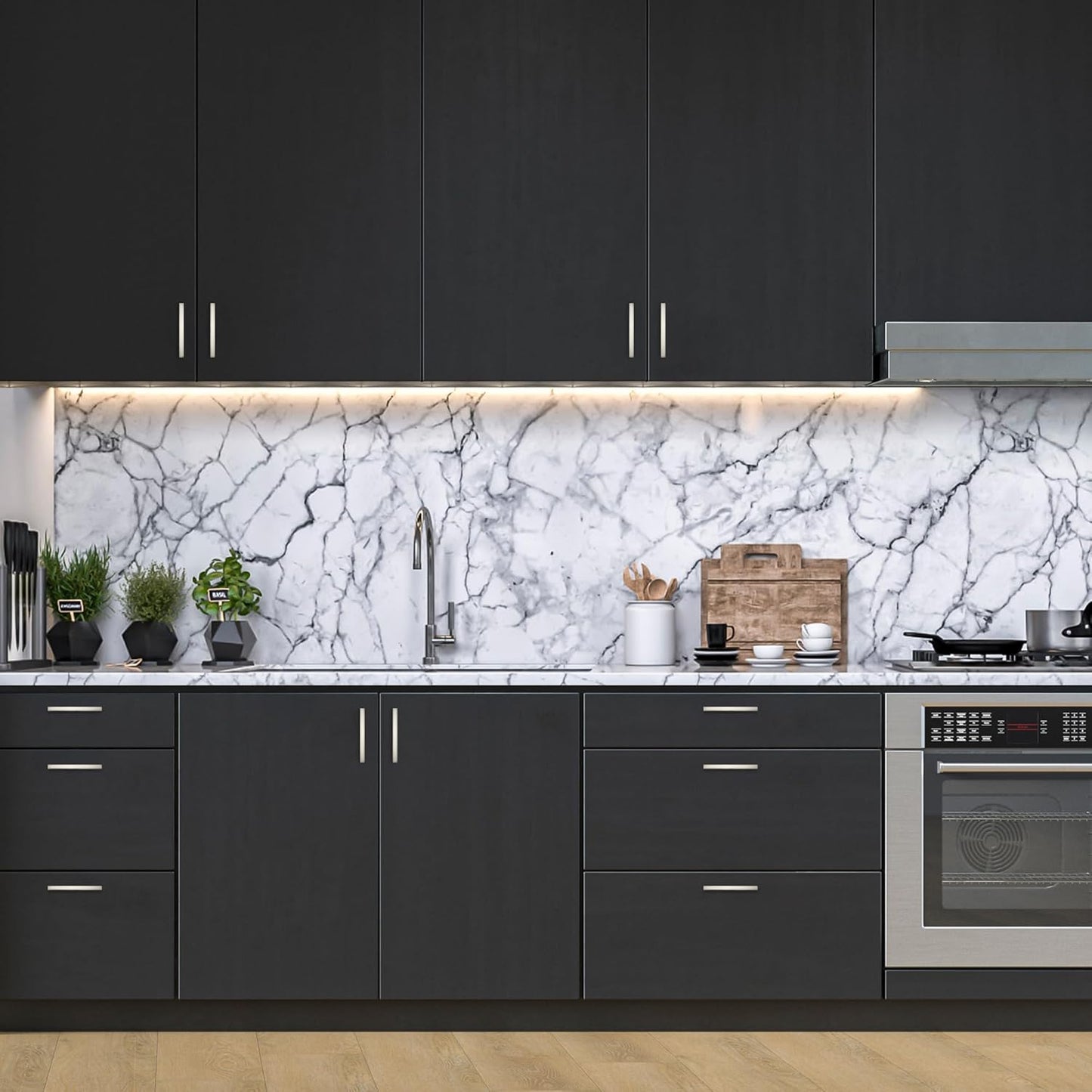 25 Pack Cabinet Handles 3" Hole Center - Curved Cabinet Pulls Brushed Nickel Drawer Pulls for Kitchen Cupboard Solid Hardware for Dresser Drawer Arch Hardware