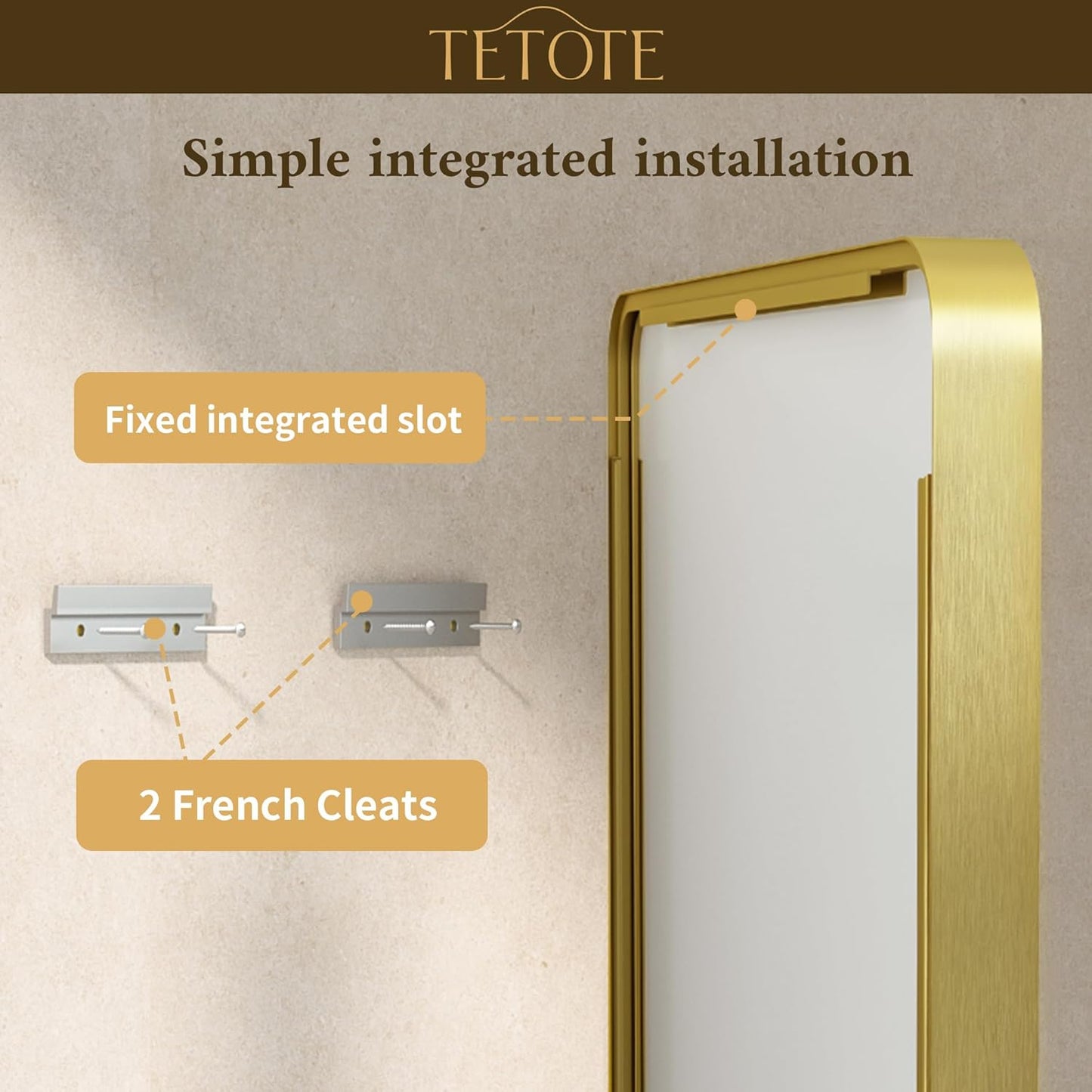 TETOTE Gold Mirror Bathroom 28 x 36 Brushed Gold Metal Framed Vanity Mirror, Tempered Glass, Modern Farmhouse Wall Mounted Mirrors for Decorative(Horizontal/Vertical)