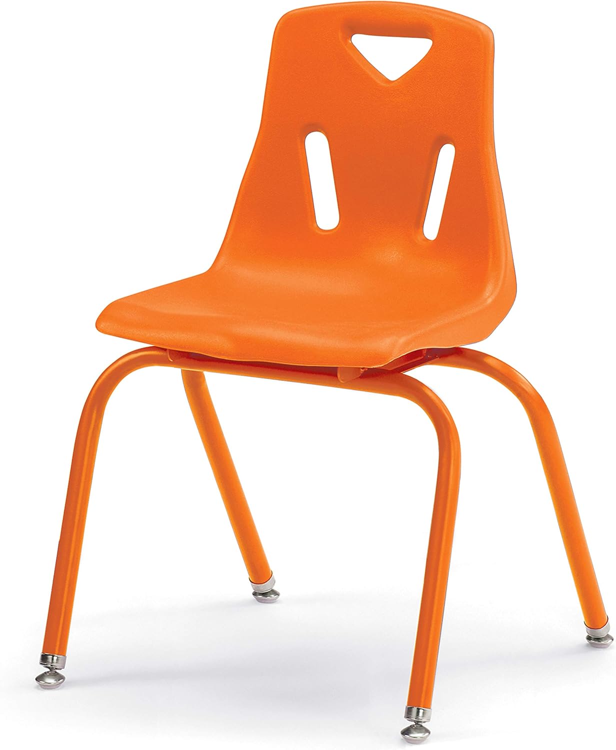 Berries Jonti-Craft 8126JC6114 Stacking Chairs with Powder-Coated Legs, 16" Height, Orange, Pack of 6