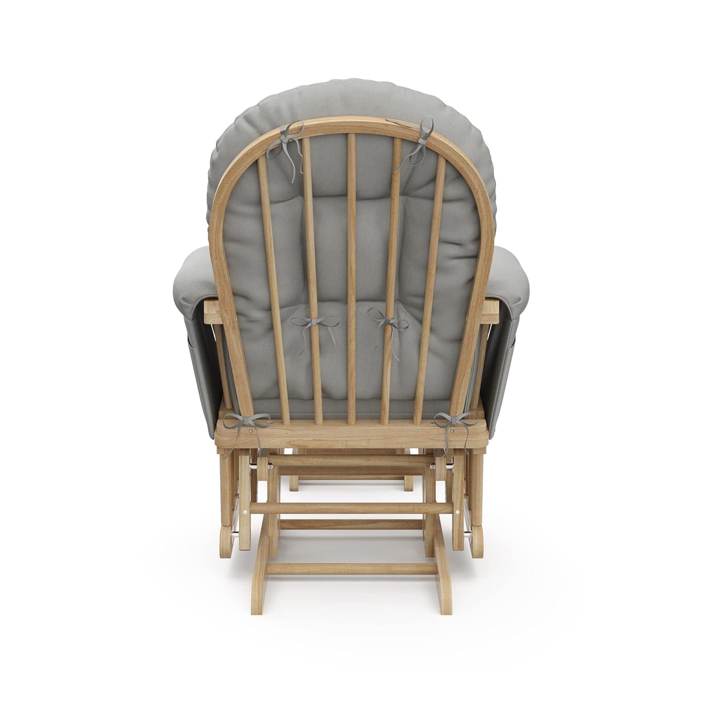 Storkcraft Premium Hoop Glider & Ottoman (Natural/Light Gray) — GREENGUARD Gold Certified Nursery Glider, Solid Wood Craftsmanship, Smooth-Gliding Nursery Chair and Ottoman, Award-Winning