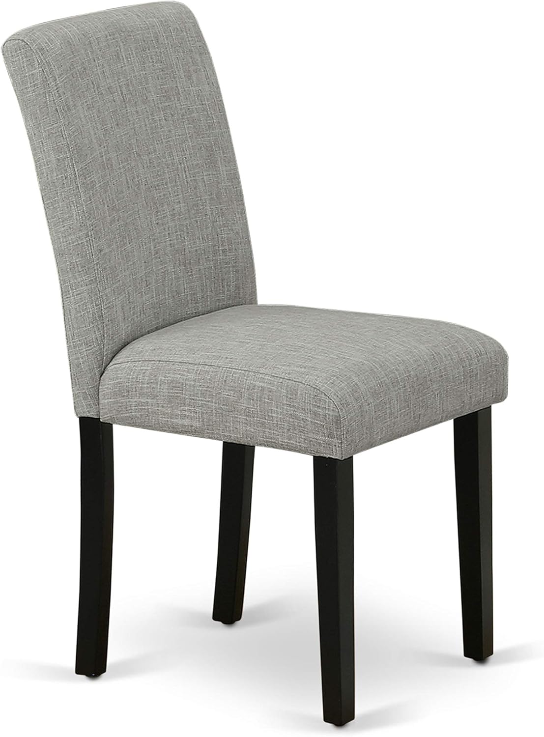 East West Furniture DUAB7-BLK-06 7 Piece Dining Room Table Set Consist of a Rectangle Kitchen Table and 6 Shitake Linen Fabric Parson Dining Chairs, 36x60 Inch, Black