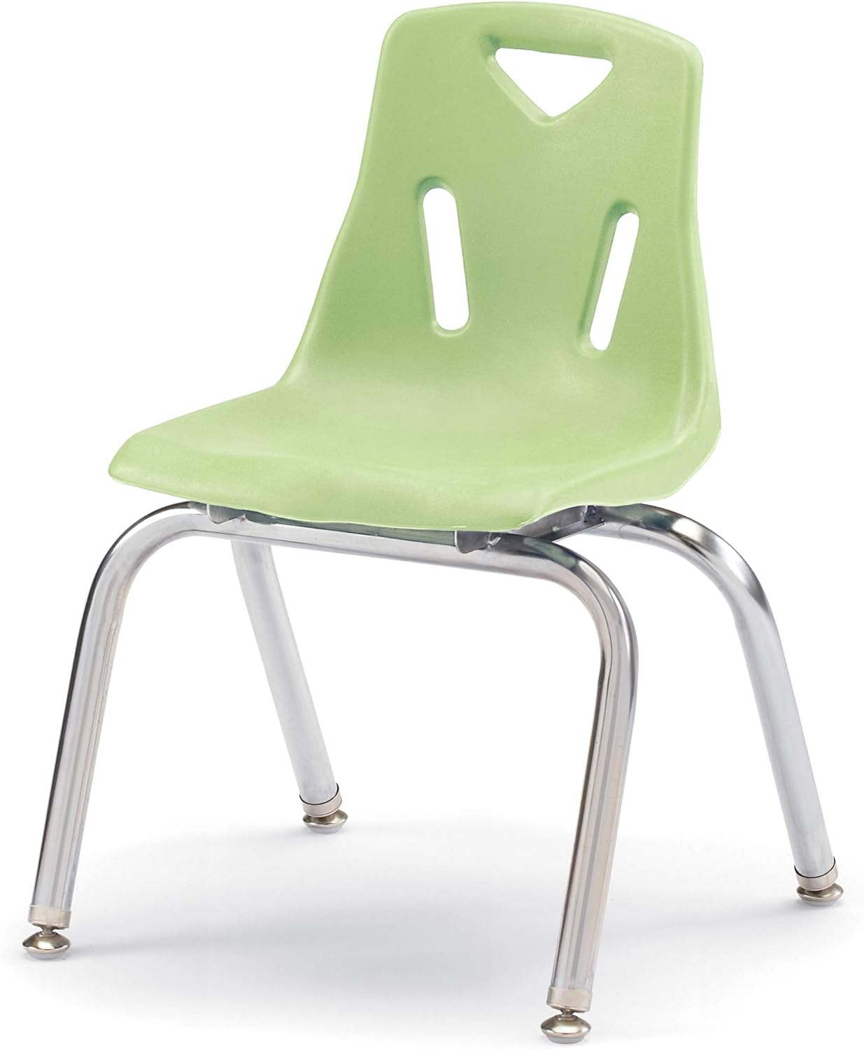 Berries Jonti-Craft 8144JC6130 Stacking Chairs with Chrome-Plated Legs, 14" Height, Key Lime, Pack of 6