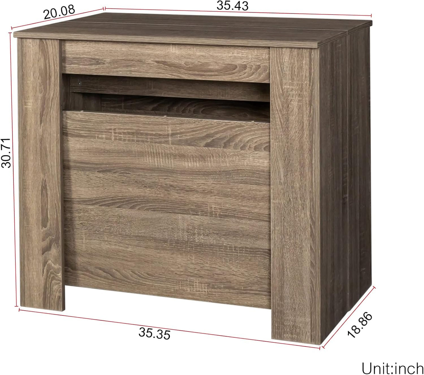 118" Extendable Dining Table for 6-10 Person, Wooden Folding Narrow Dining Room Table, Farmhouse Extendable Console Table for Gatherings, Meeting, Dining Office Areas Brown