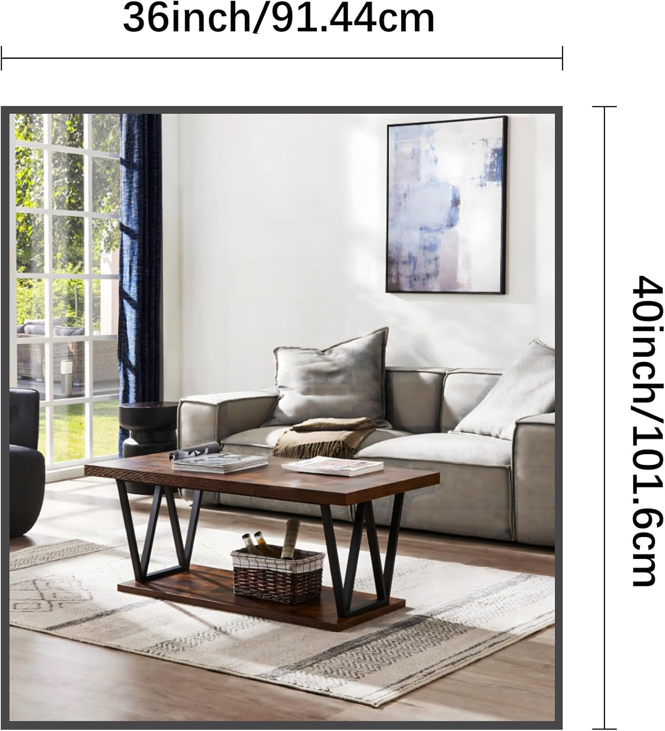 BONEWEI Bathroom Mirror,36x40 inch Wall Mirror for Bathroom Wall Mounted Black Rectangle Square Corner Mirrors, Black Bathroom Mirror for Living Room, Farmhouse, Bedroom Entryway, Horizontal/Vertical