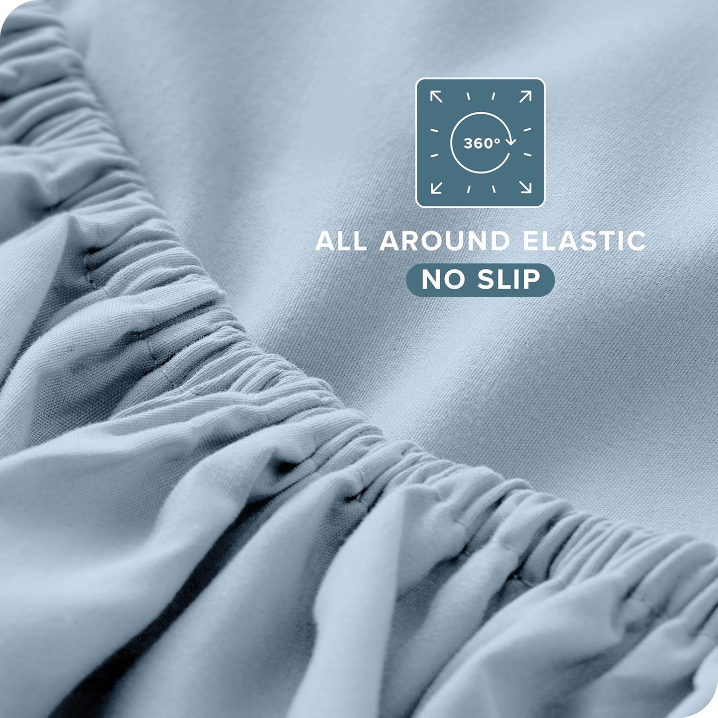 Bare Home Twin Sheet Set - 1800 Ultra-Soft Microfiber Twin Bed Sheets - Double Brushed - Deep Pockets - Easy Fit - Extra Soft - 3 Piece Set - Bedding Sheets & Pillowcases (Twin, Dusty Blue)