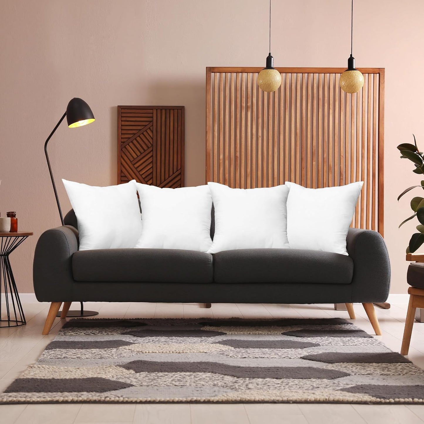 Utopia Bedding Throw Pillows (Set of 6, White), 18 x 18 Inches Pillows for Sofa, Bed and Couch Decorative Stuffer Pillow