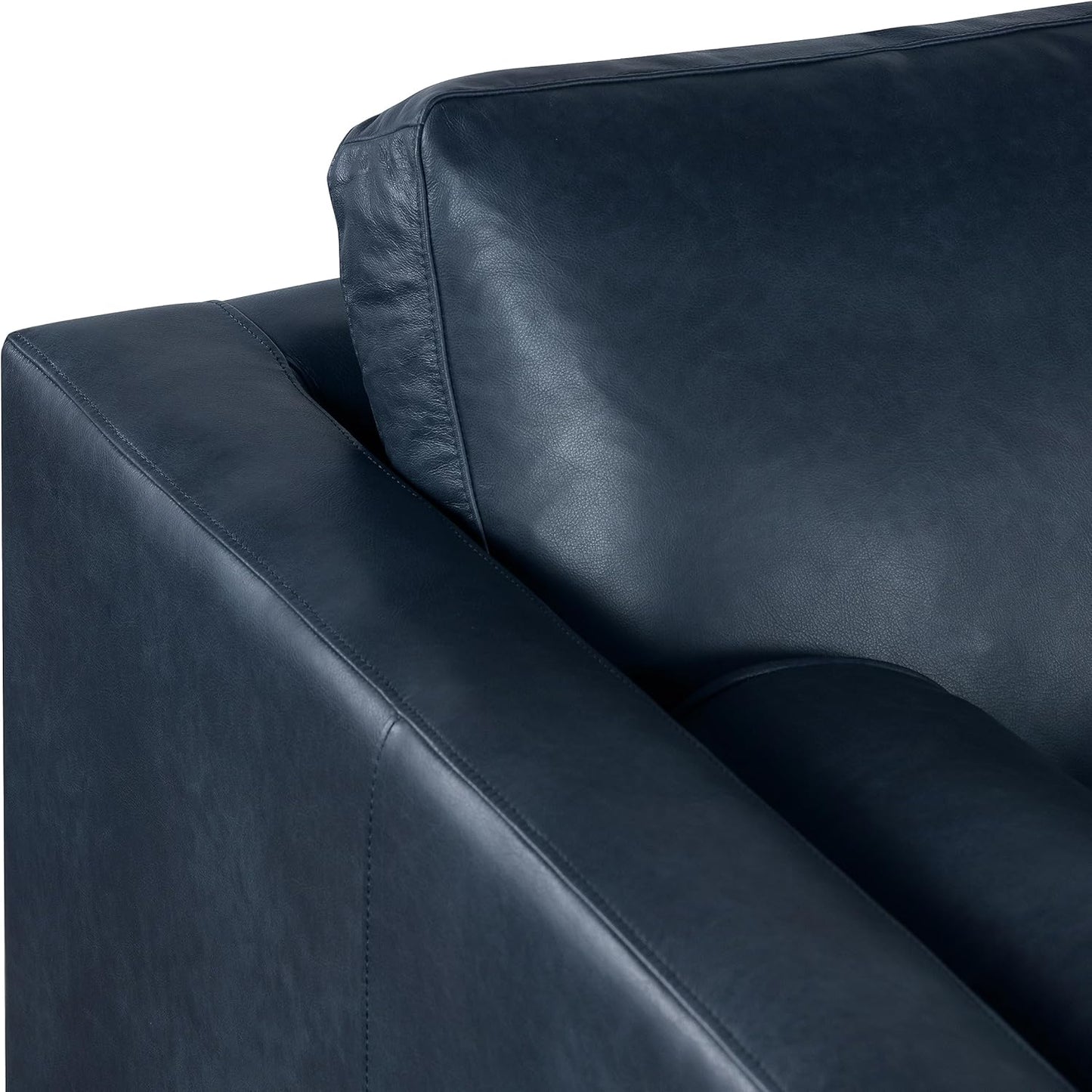 POLY & BARK Napa Furniture, Right Facing Sectional Sofa, Midnight Blue