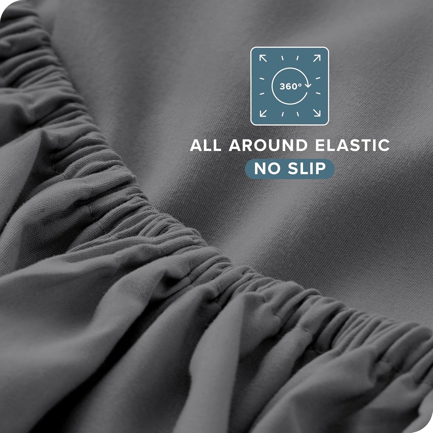 Bare Home Queen Sheet Set - Luxury 1800 Ultra-Soft Microfiber Bed Sheets - Double Brushed - Deep Pockets - Easy Fit - 4 Piece Set - Bedding Sheets & Pillowcases (Queen, Grey)