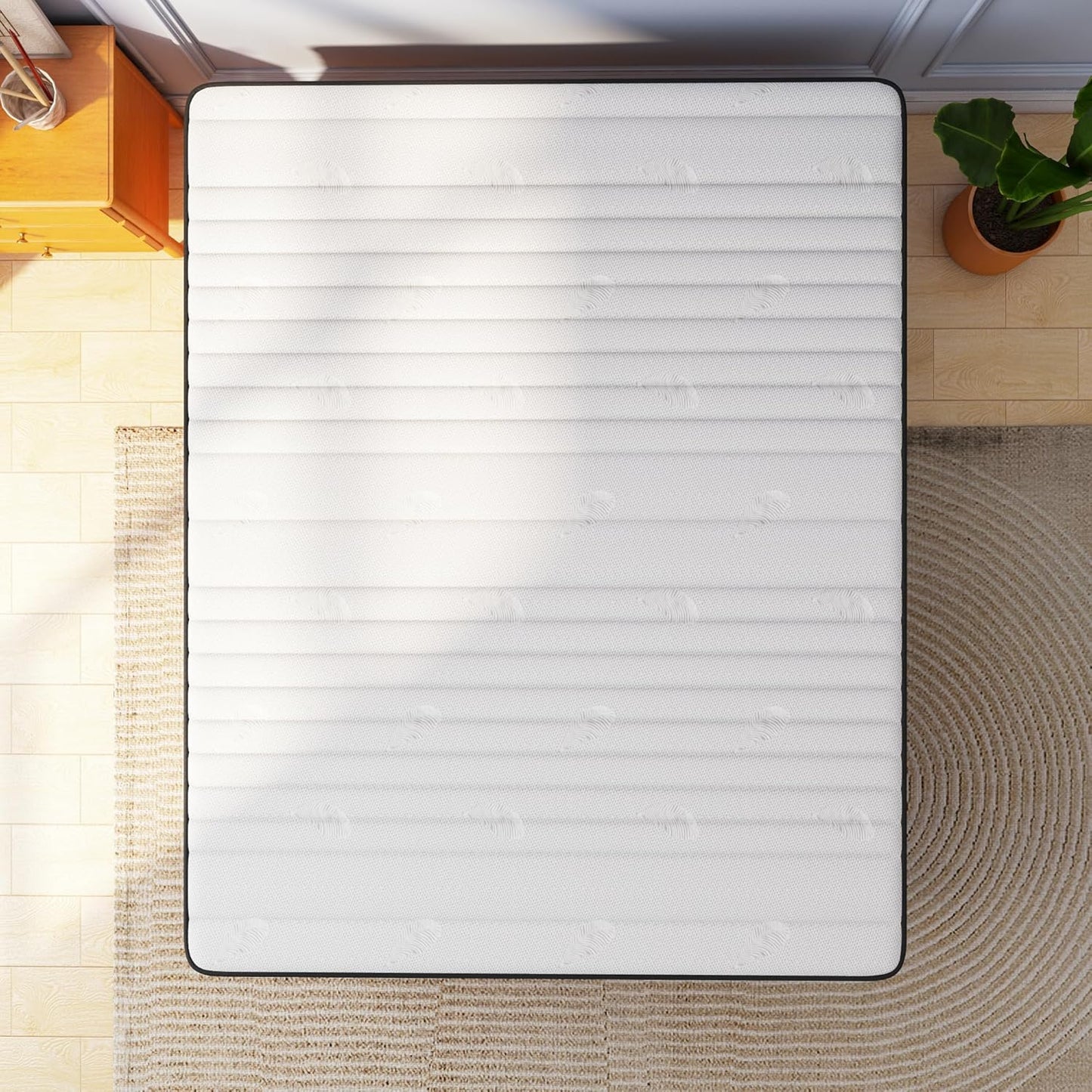 Mattress Queen Size, 10 Inch Firm Queen Mattress Size with Hybrid Queen Bed Mattress in a Box, Pressure Relief & Supportive