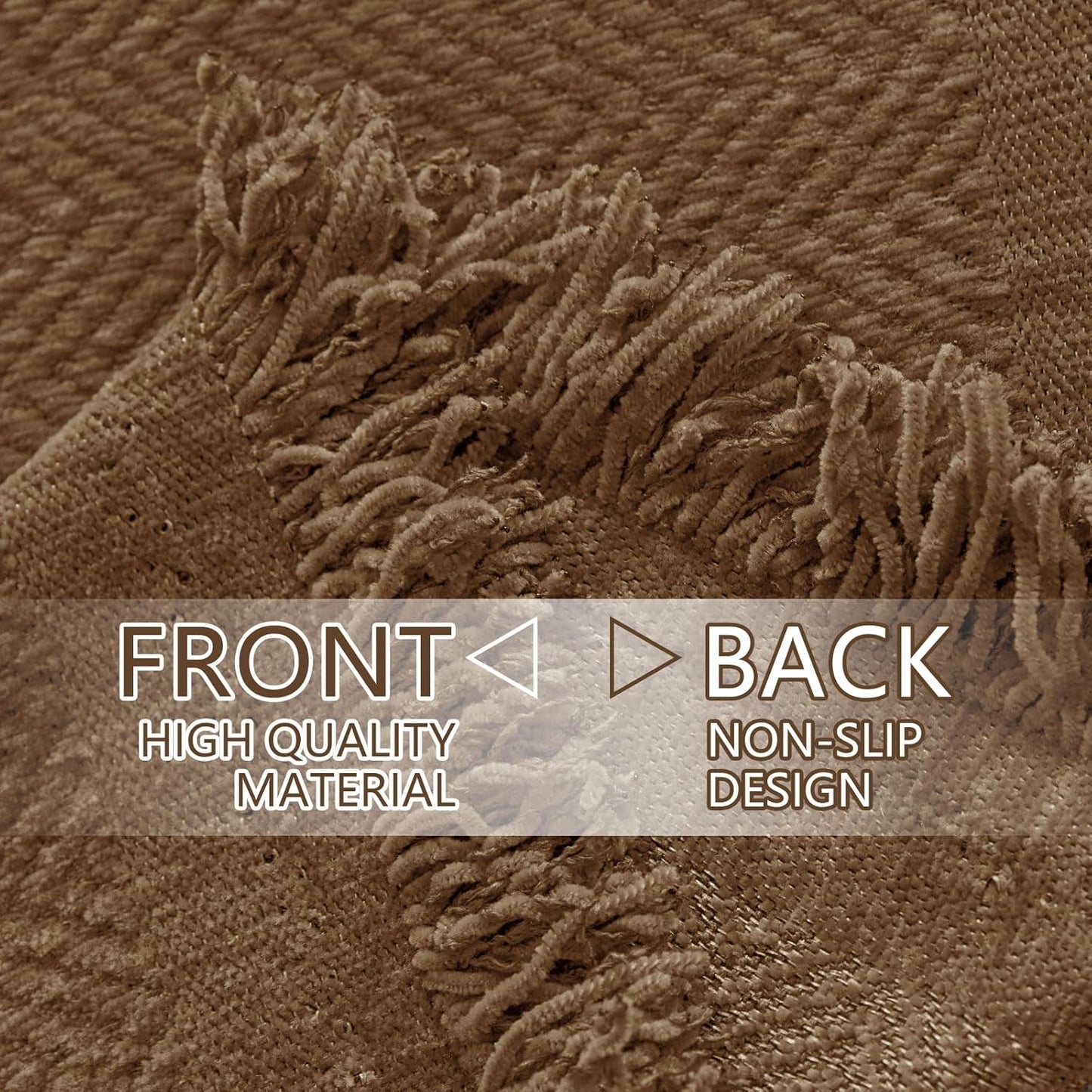 hyha Couch Cover for Dogs, Boho Sofa Covers for 3 Cushion Couch Washable, Chenille Sofa Slipcover for Pets, Soft Loveseat Sectional Couch Throw Blankets with Tassels (Chocolate, 71x134 Inch)