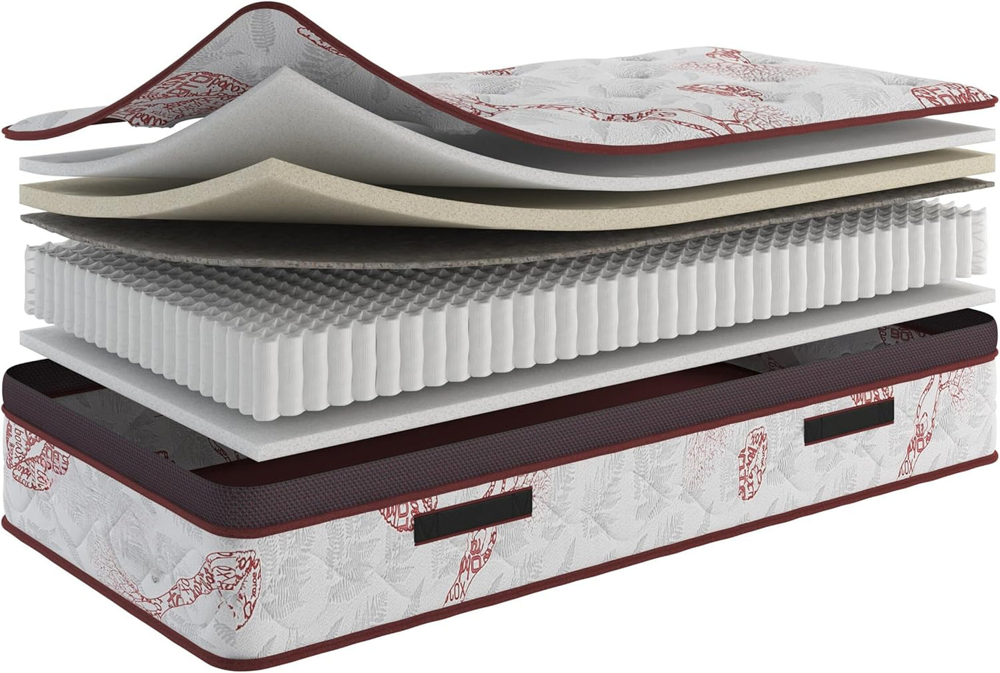 Ottomanson Twin 13" Luxury I Eurotop Mattress, Medium-Firm Memory Foam Comfort - Made in USA - Premium Quilted Cover Mattress - Fiberglass-Free - Bed in a Box