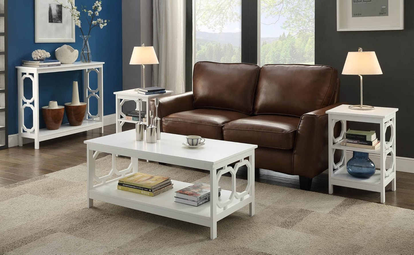 Convenience Concepts Omega Square 36" Coffee Table, White