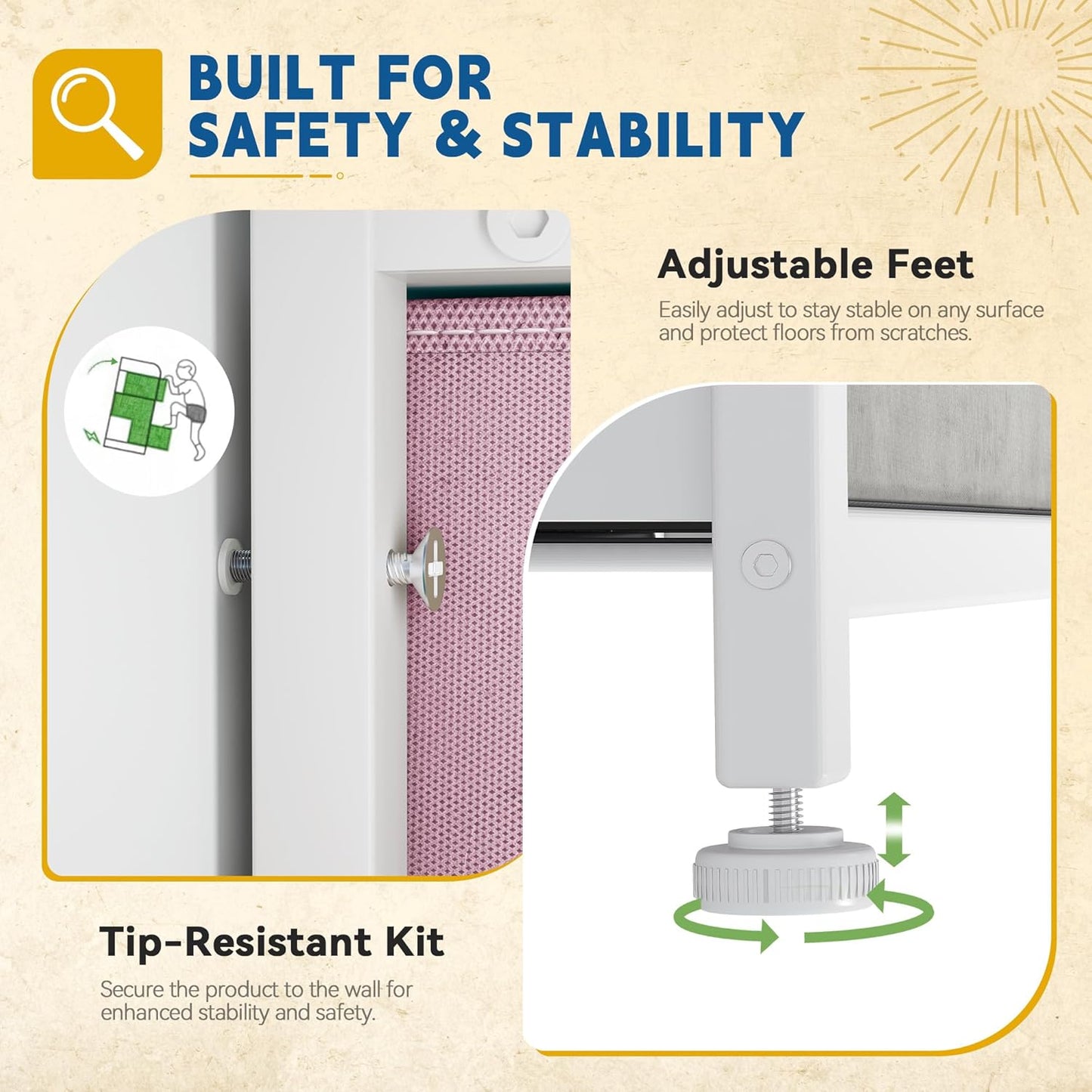 DWVO Fabric Dresser for Room, Tall Storage 8 Drawers, Black Dresser & Chest of Drawers, Storage Drawer Organizer for Closet, Living Room