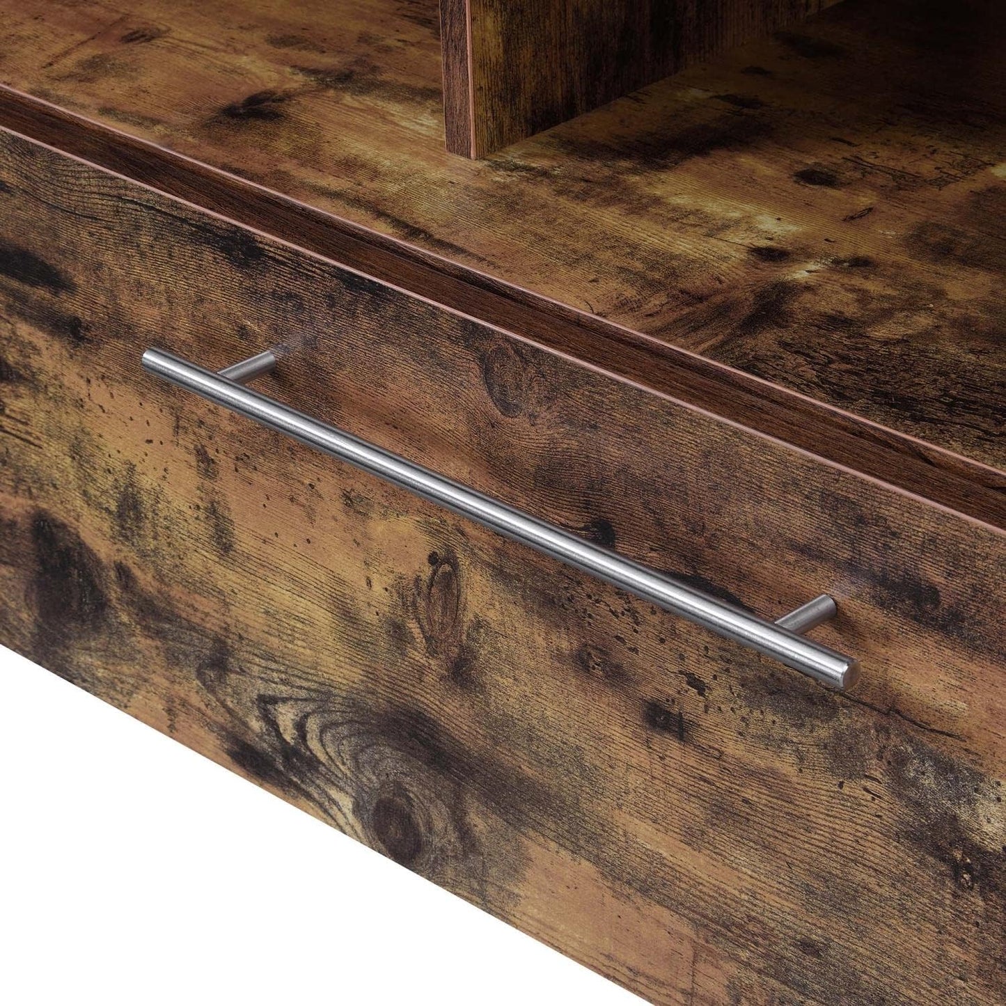 Convenience Concepts Newport Marbella 60 inch TV Stand with Cabinets and Shelves Home_Furniture_and_Decor, Unspecified, Barnwood