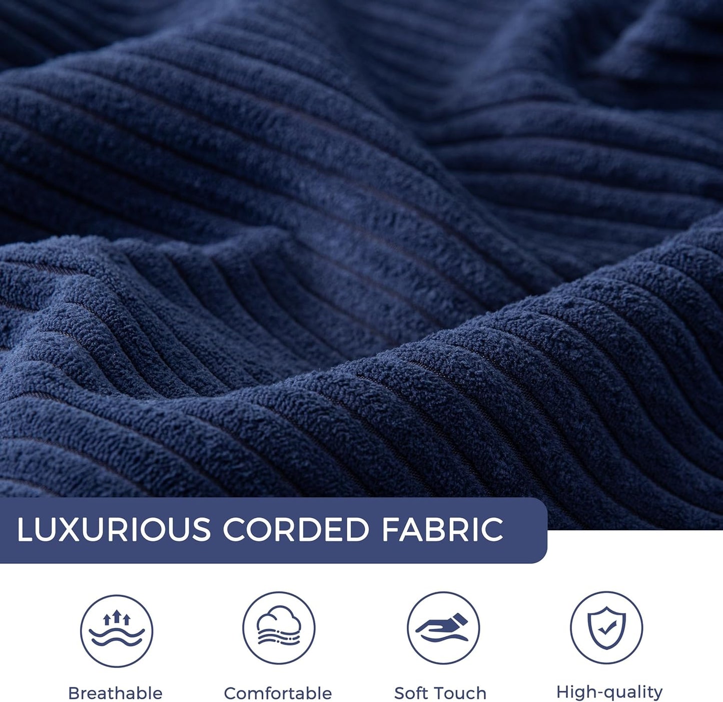 MAXYOYO Convertible Sofa Bed, Fold Out Single Sleeper Sofa with Pillow, 4 in 1 Tufted Folding Couch Bed Foam Floor Couch, Lazy Chair for Living Room Bedroom Guest Room, Navy