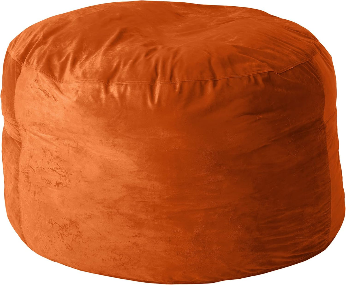 Sofa Sack Bean Bag Chair Cover, 5-Feet, Tangerine