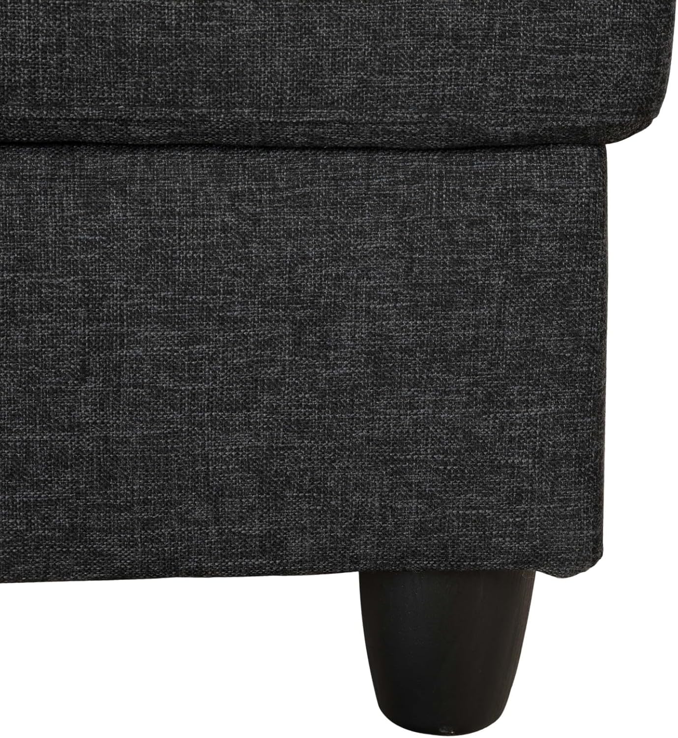 Sectional Couch with Ottoman Storage, L Shaped Sofa Furniture Sets, Modern Modular Couch Comfy Sofa for Living Room Bedroom, Dark Gray