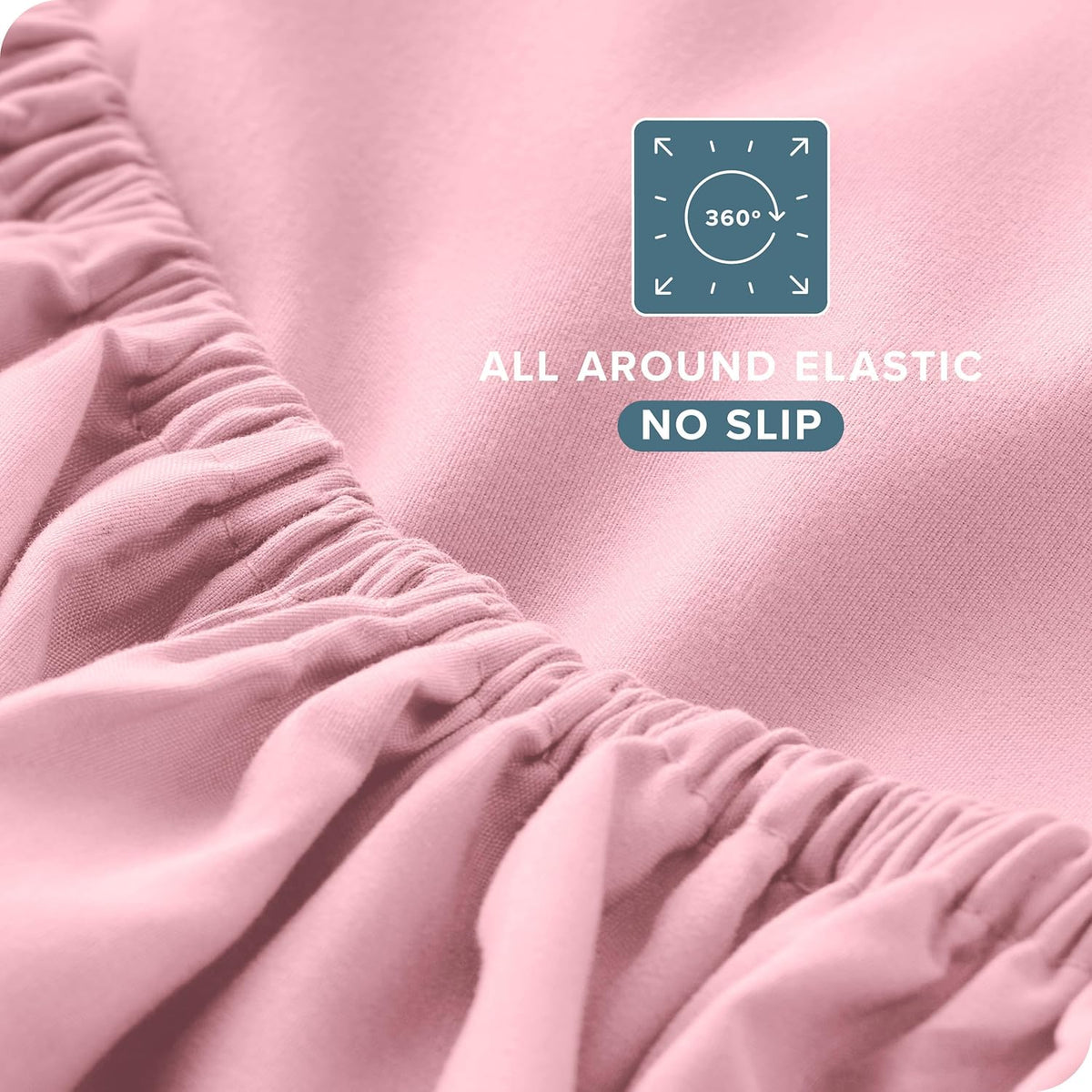 Bare Home Queen Sheet Set - Luxury 1800 Ultra-Soft Microfiber - Double Brushed - Deep Pockets - Easy Fit - 4 Piece Set - Bedding Sheets & Pillowcases (Queen, Light Pink)